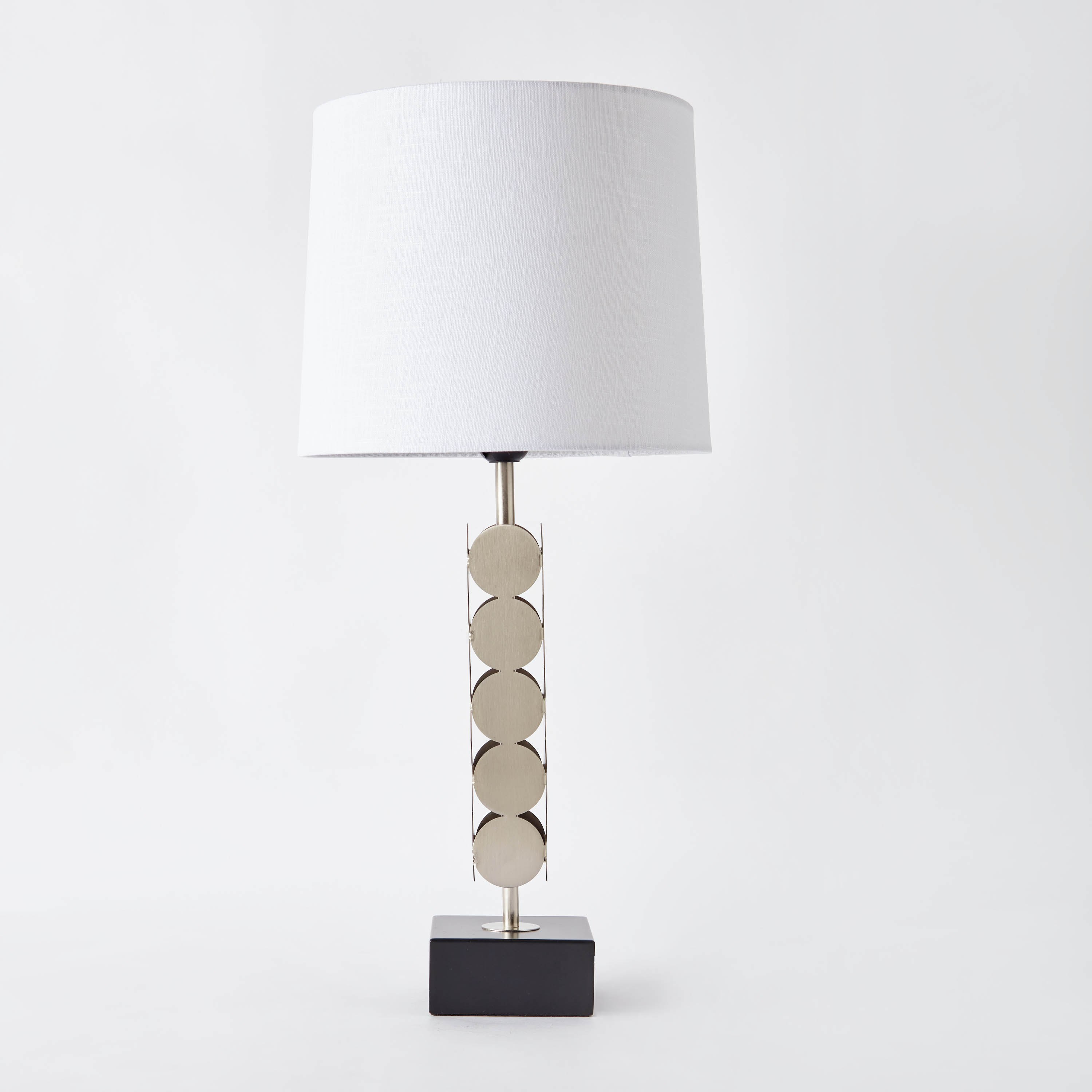مصباح طاولة معدن بغطاء كتان من دنفر - 28x28x60 سم-hbxlivingroom-lighting-tablelamps-image-6