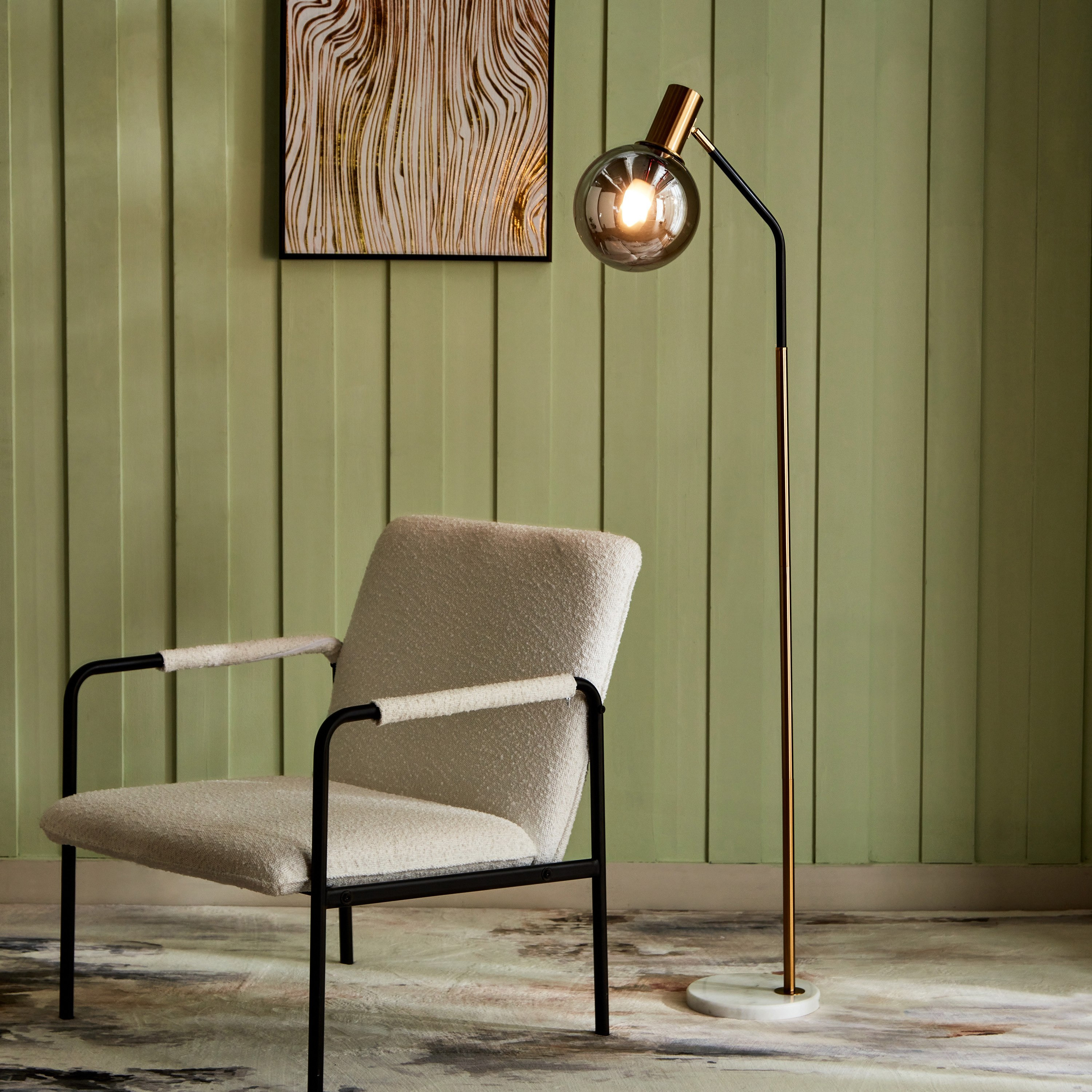 مصباح أرضي معدن بقاعدة رخام وغطاء زجاج من دنفر - 147 سم-hbxhomeware-hbxdecorandfurnishings-image-6