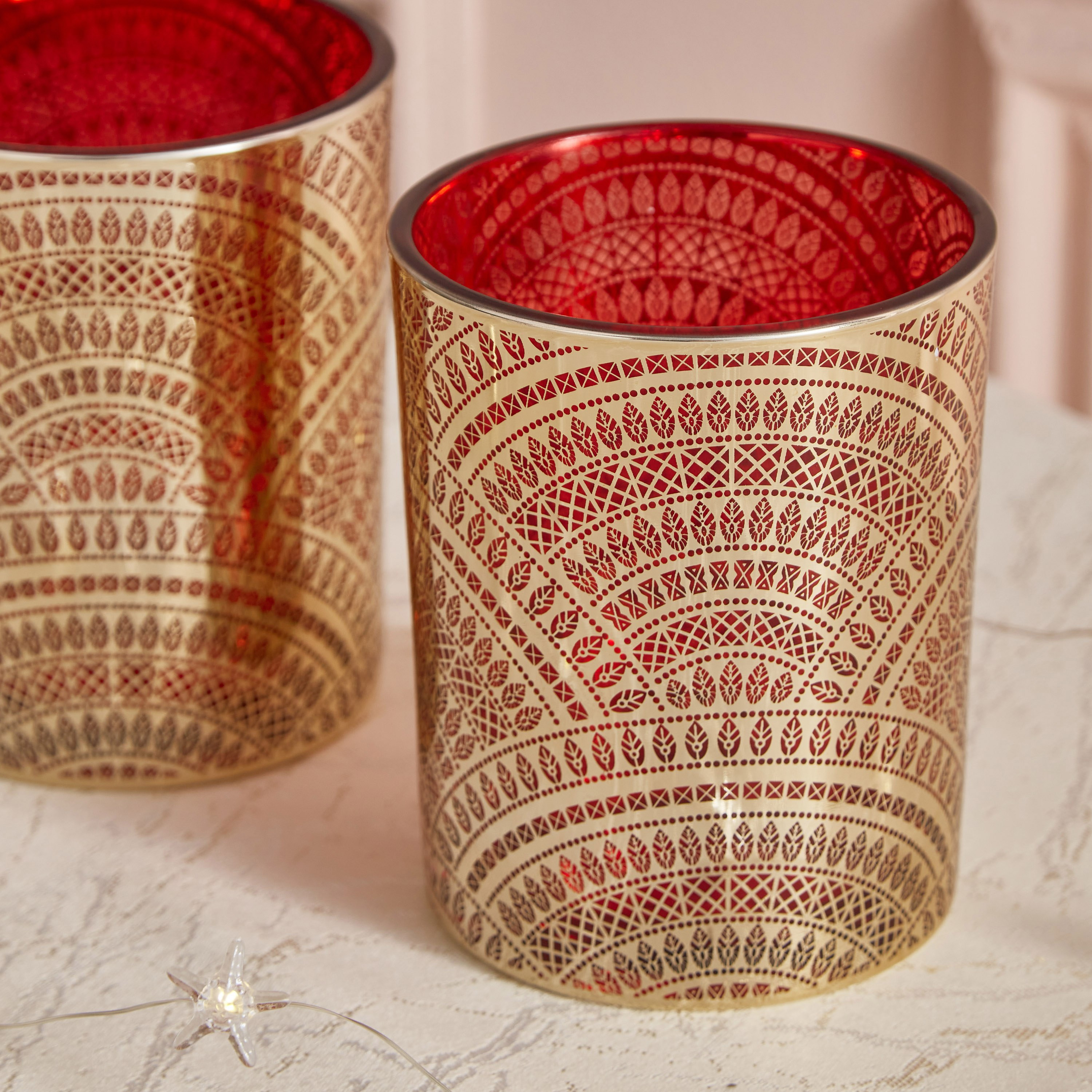 طقم حامل شموع زجاجي قطعتين من ديكسي - 10x12.5 سم-hbxlivingroom-decorandaccessories-candleholders-image-3