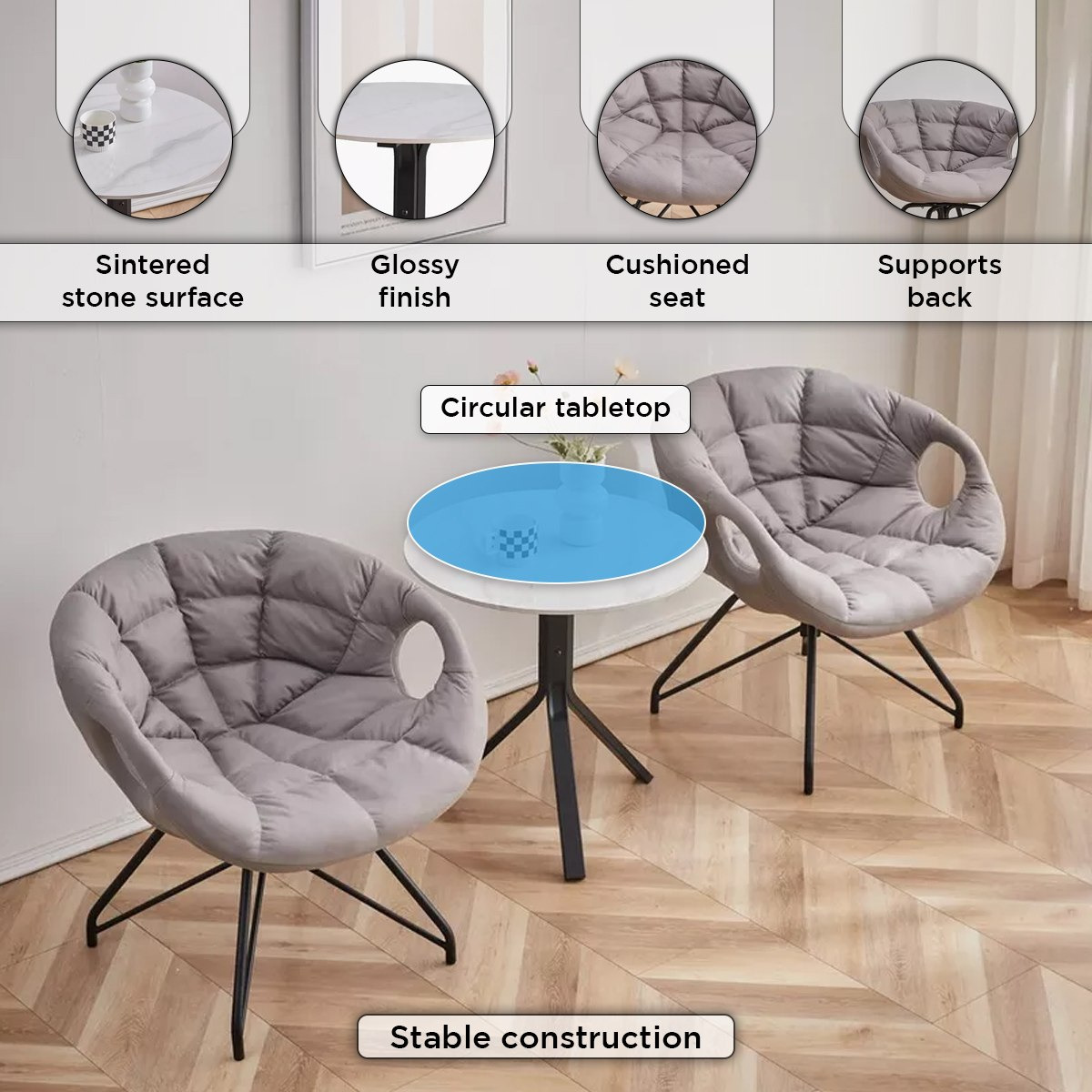 Oslo 3-Piece Tea Table and Swivel Chair Set-hbxfurniture-diningtablesandsets-diningsets-twoseater-image-5
