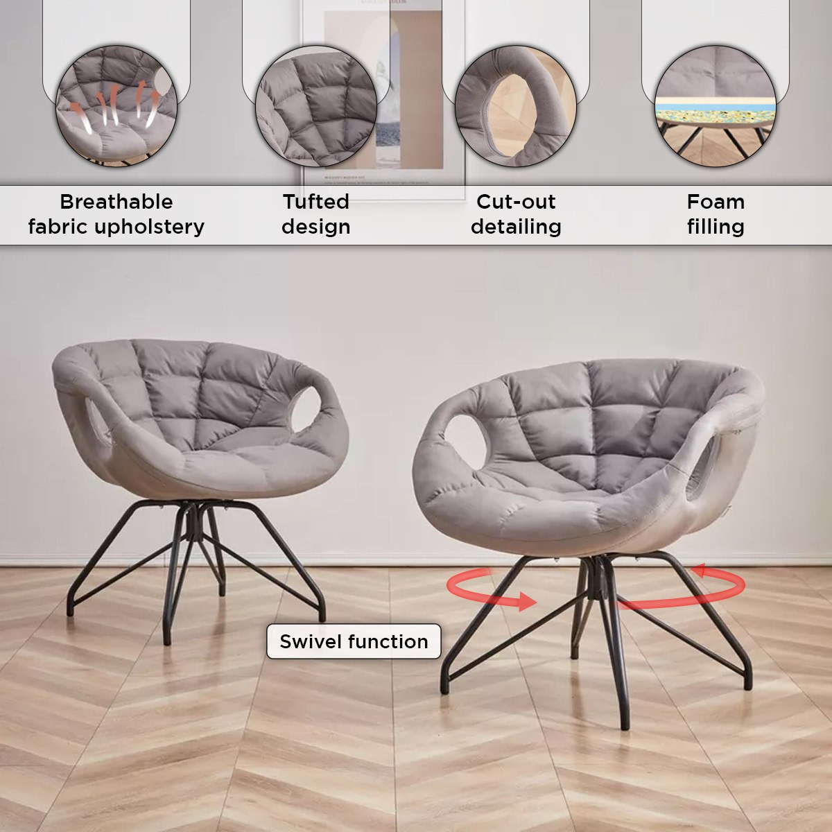 Oslo 3-Piece Tea Table and Swivel Chair Set-hbxfurniture-diningtablesandsets-diningsets-twoseater-image-6