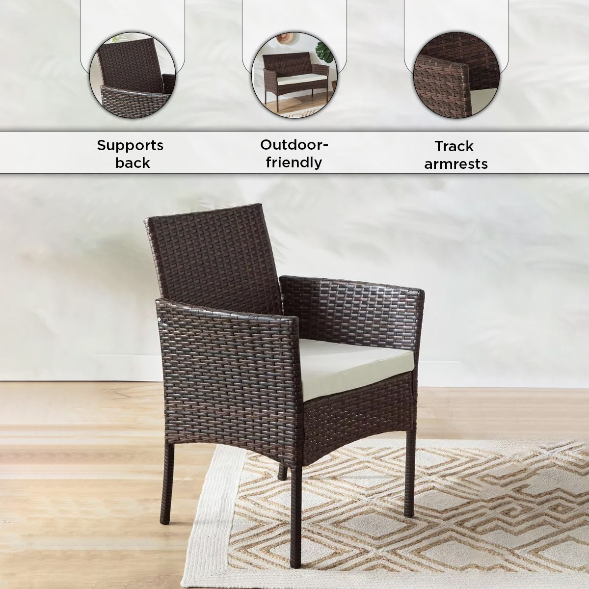 طقم طاولة شاي وكرسي دوار 3 قطع من برشلونة-hbxfurniture-diningtablesandsets-diningsets-twoseater-image-6