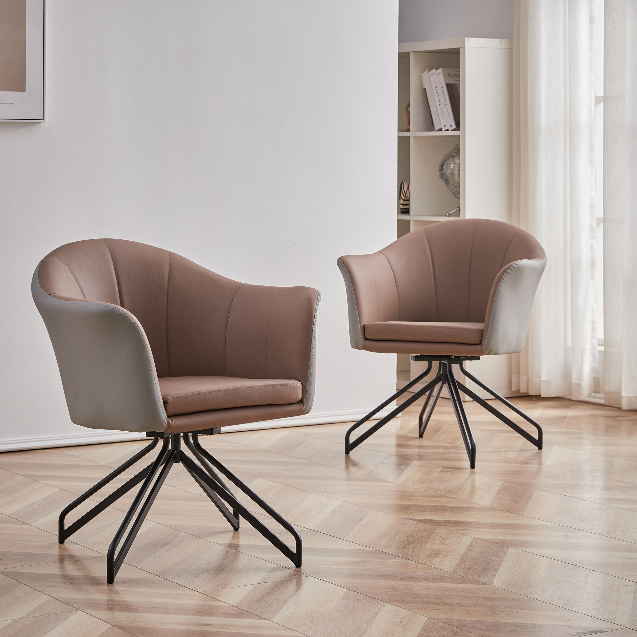 طقم طاولة شاي وكرسي دوار 3 قطع من برشلونة-hbxfurniture-diningtablesandsets-diningsets-twoseater-image-10