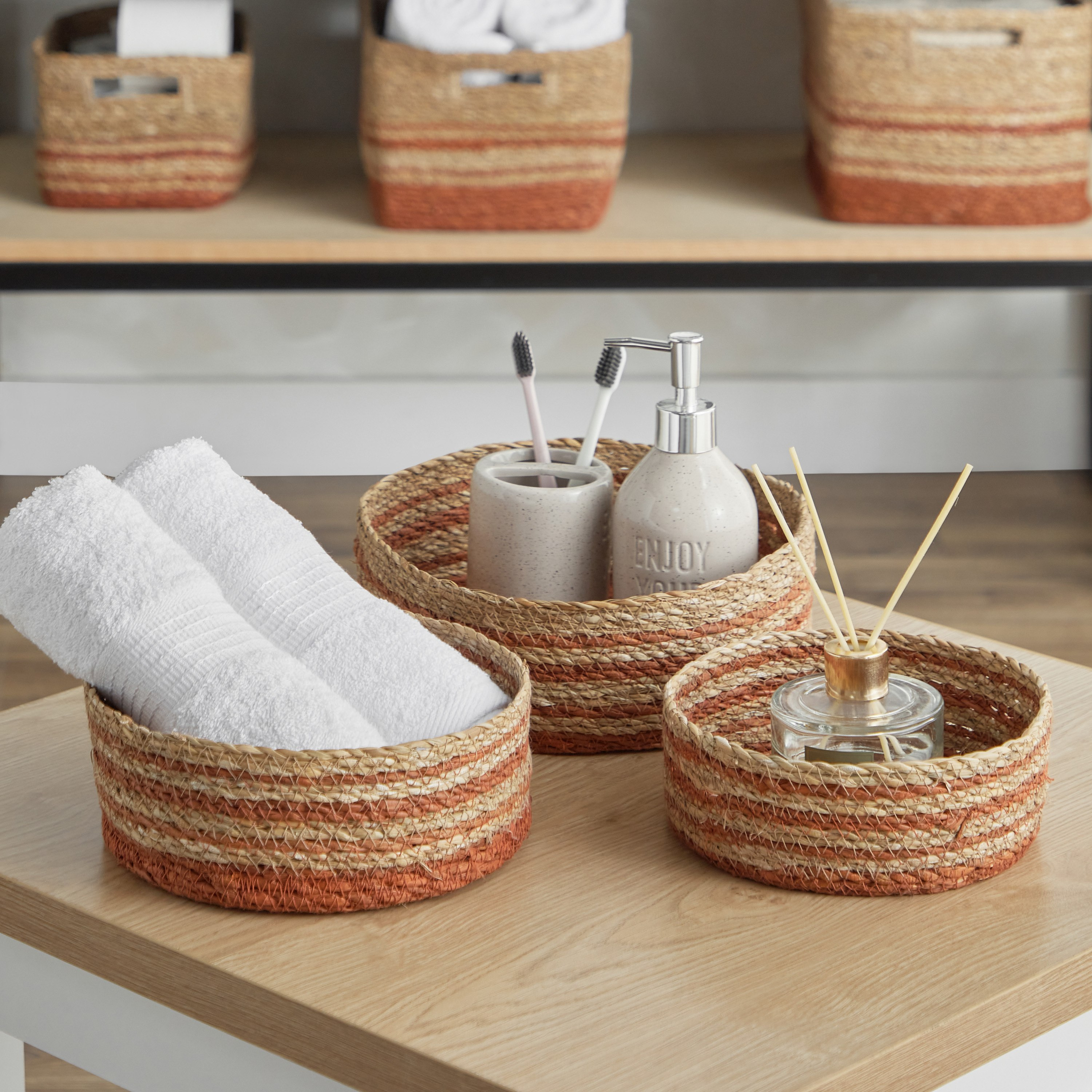 سلّة مستديرة متعددة الاستخدامات - طقم من 3 قطع-hbxbedroom-bedroomaccessories-bedroomstorage-image-1