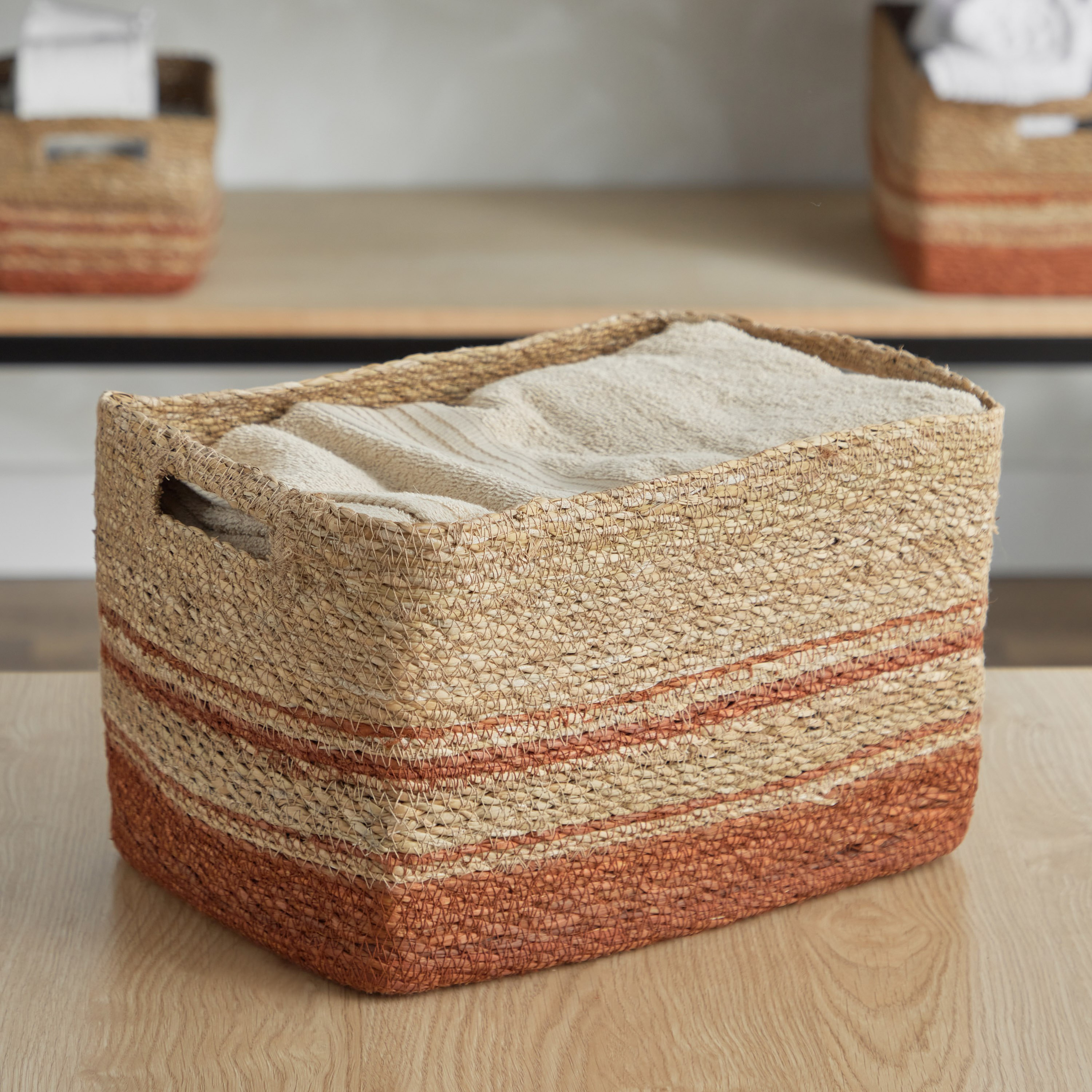 Naturaloom Rectangular Storage Basket - 34x25x22 cm-hbxbedroom-bedroomaccessories-bedroomstorage-image-1