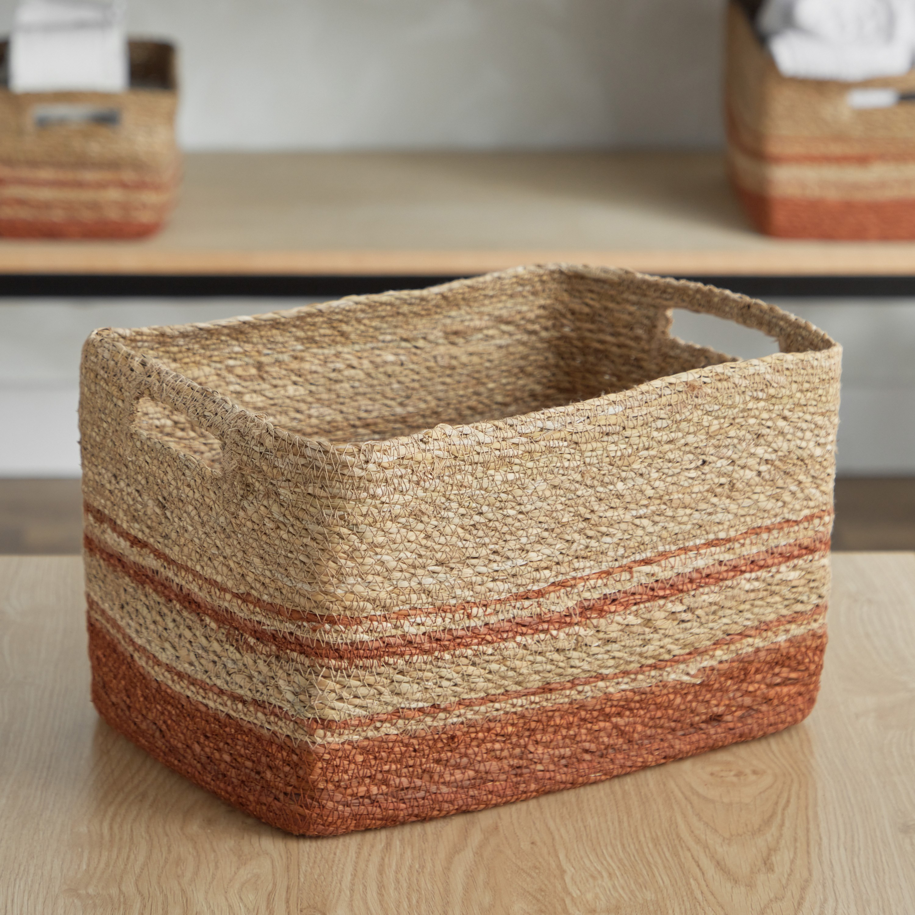Naturaloom Rectangular Storage Basket - 34x25x22 cm-hbxbedroom-bedroomaccessories-bedroomstorage-image-2