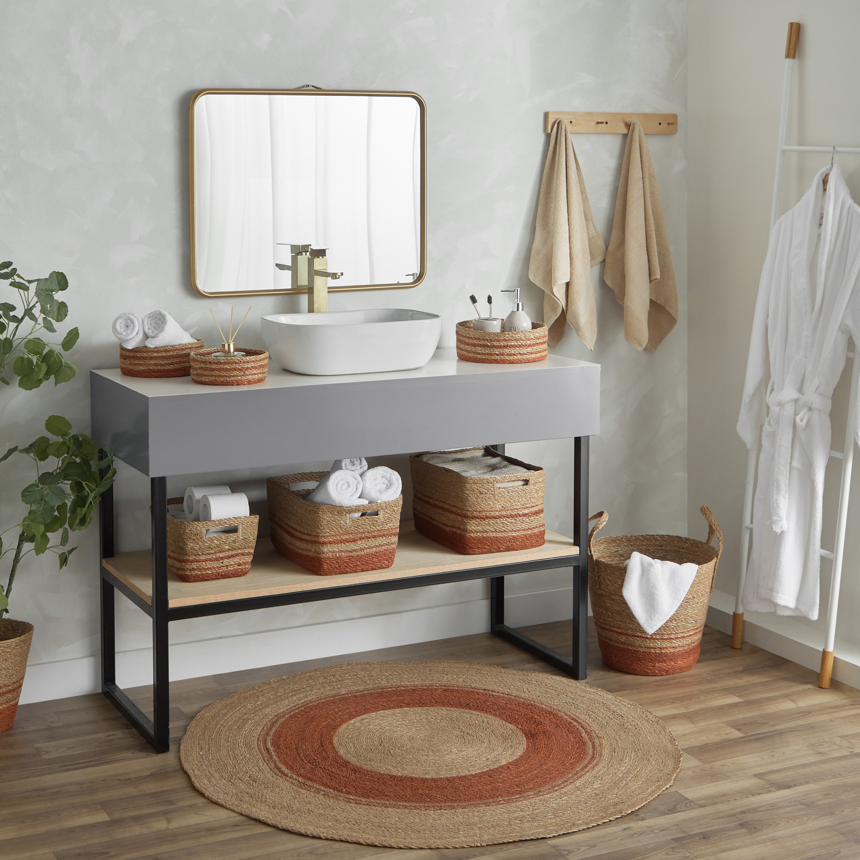 Naturaloom Rectangular Storage Basket - 28x18x16 cm-hbxbedroom-bedroomaccessories-bedroomstorage-image-5