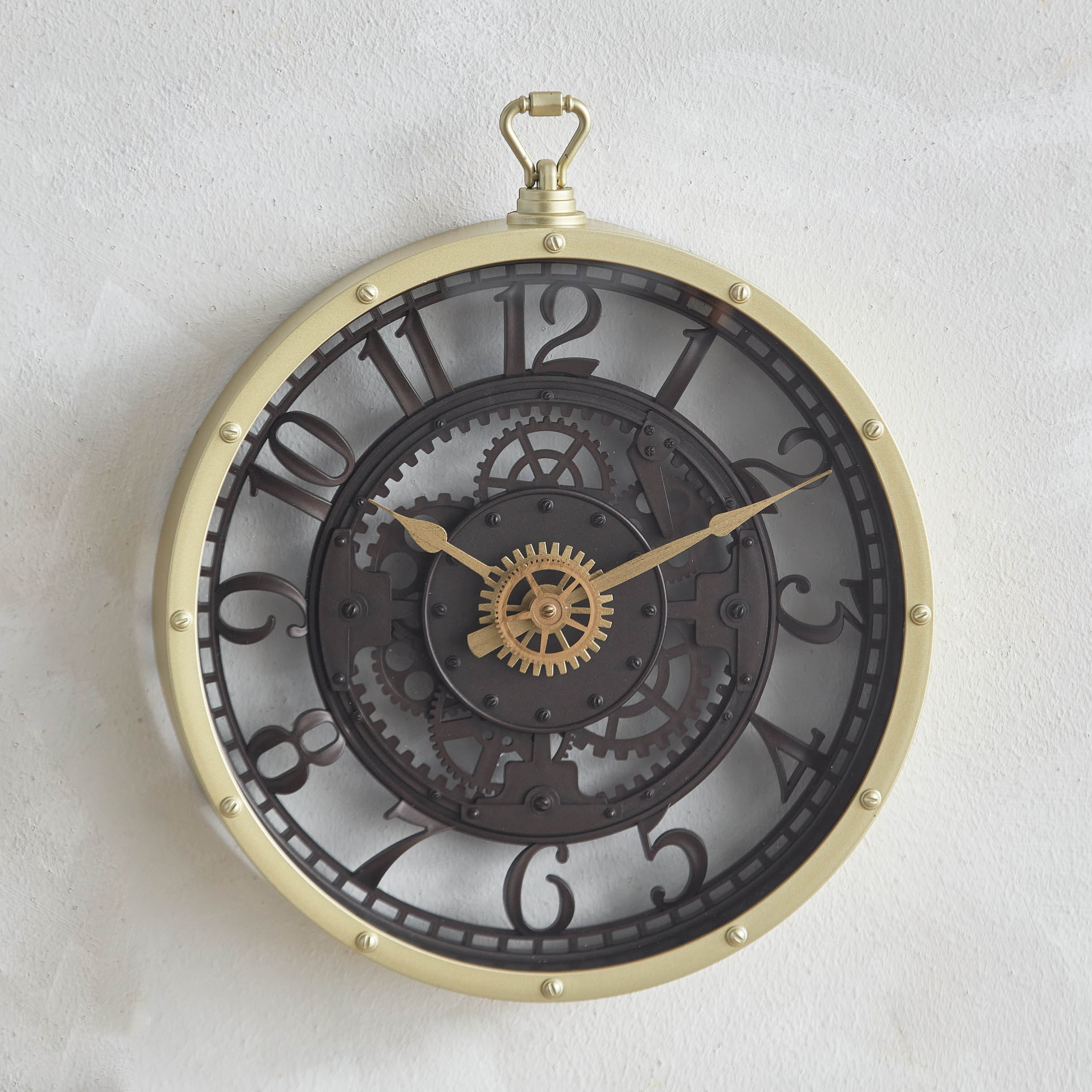 ساعة حائط بواجهة ألومنيوم من سانتياجو - 30.5x30.5x4 سم-hbxhomeware-hbxdecorandfurnishings-image-2