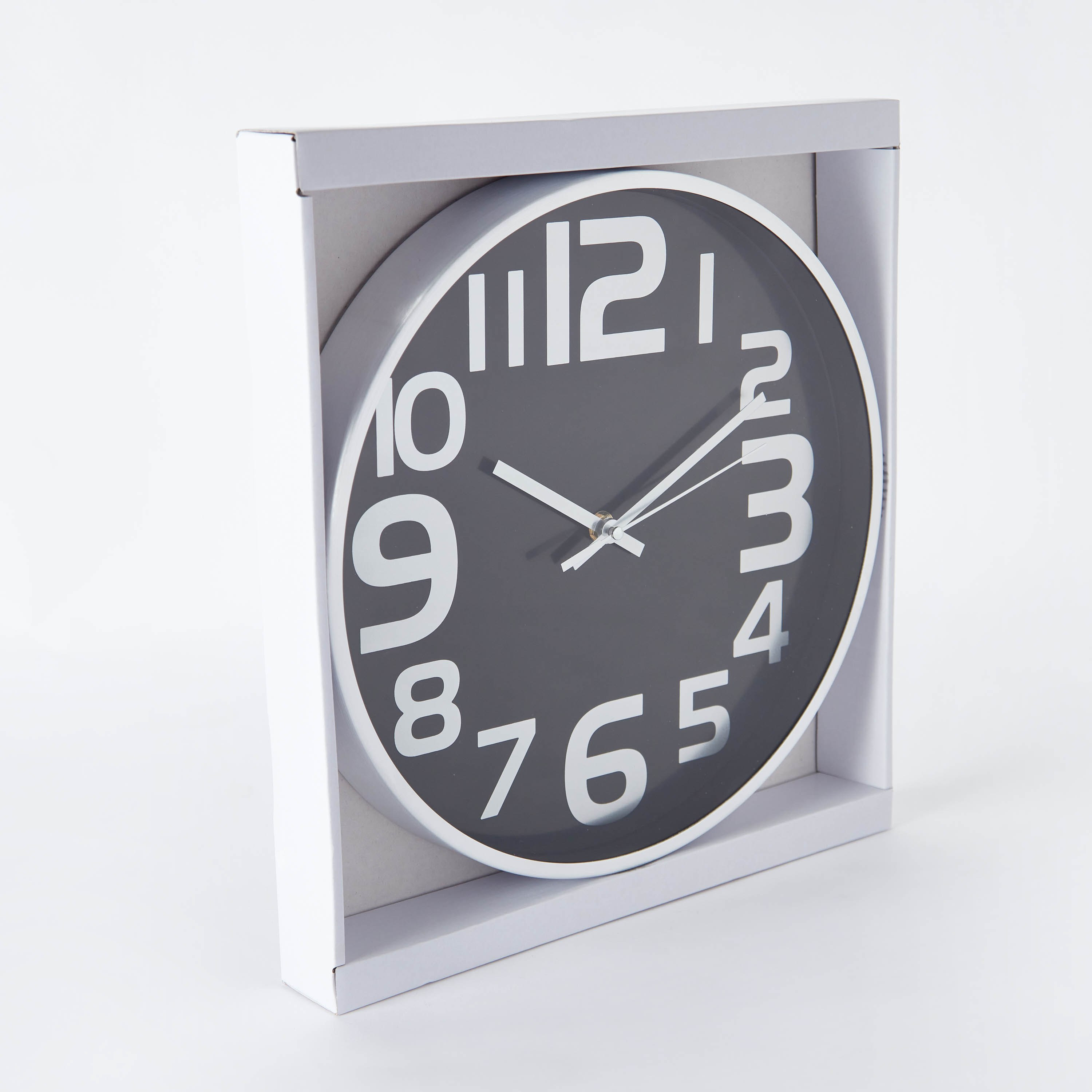 ساعة حائط بإطار معدني من سانتياجو - 30.5x30.5x4 سم-hbxhomeware-hbxdecorandfurnishings-image-5