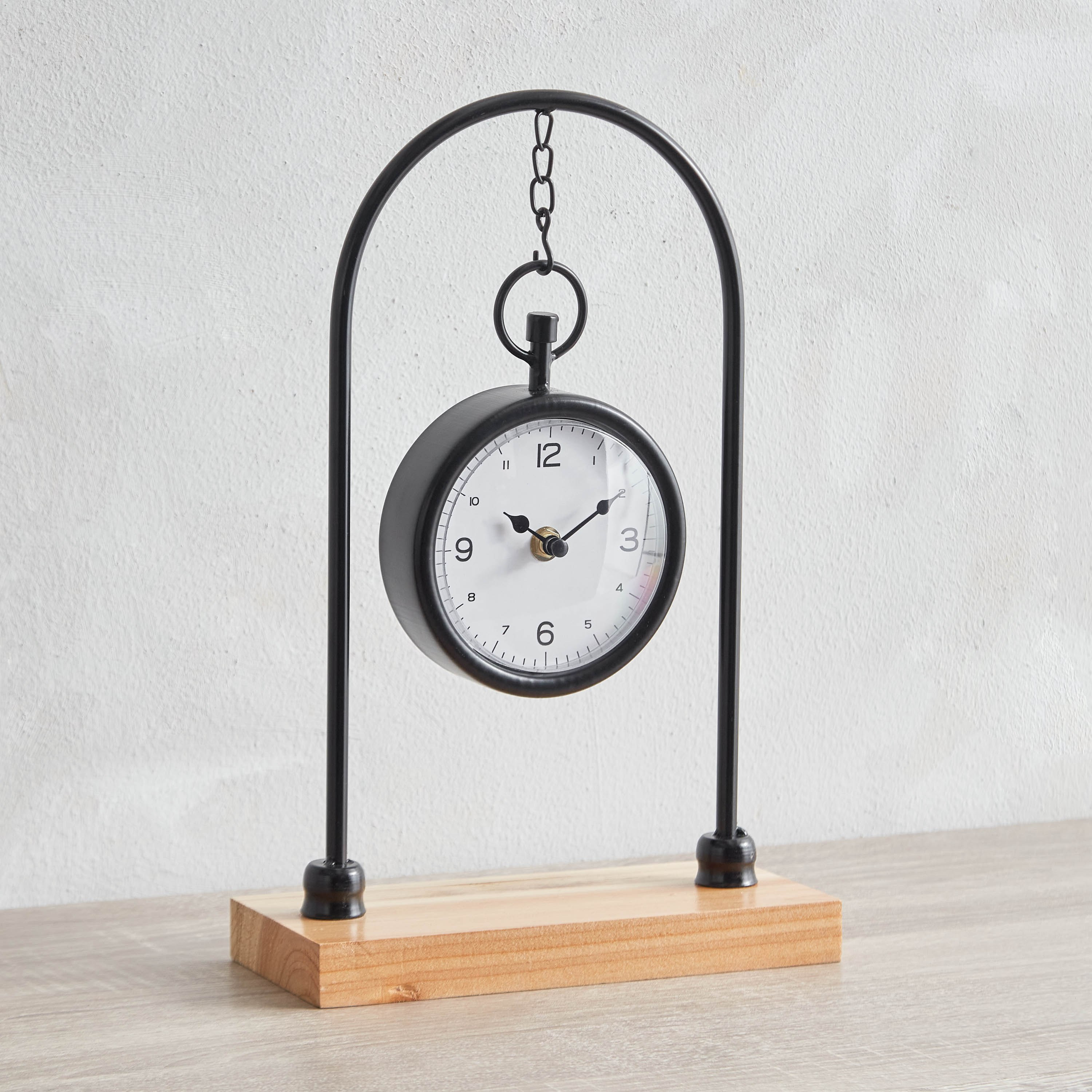 ساعة طاولة معدن من سانتيغو - 22x10x34.5 سم-hbxhomeware-hbxdecorandfurnishings-image-1