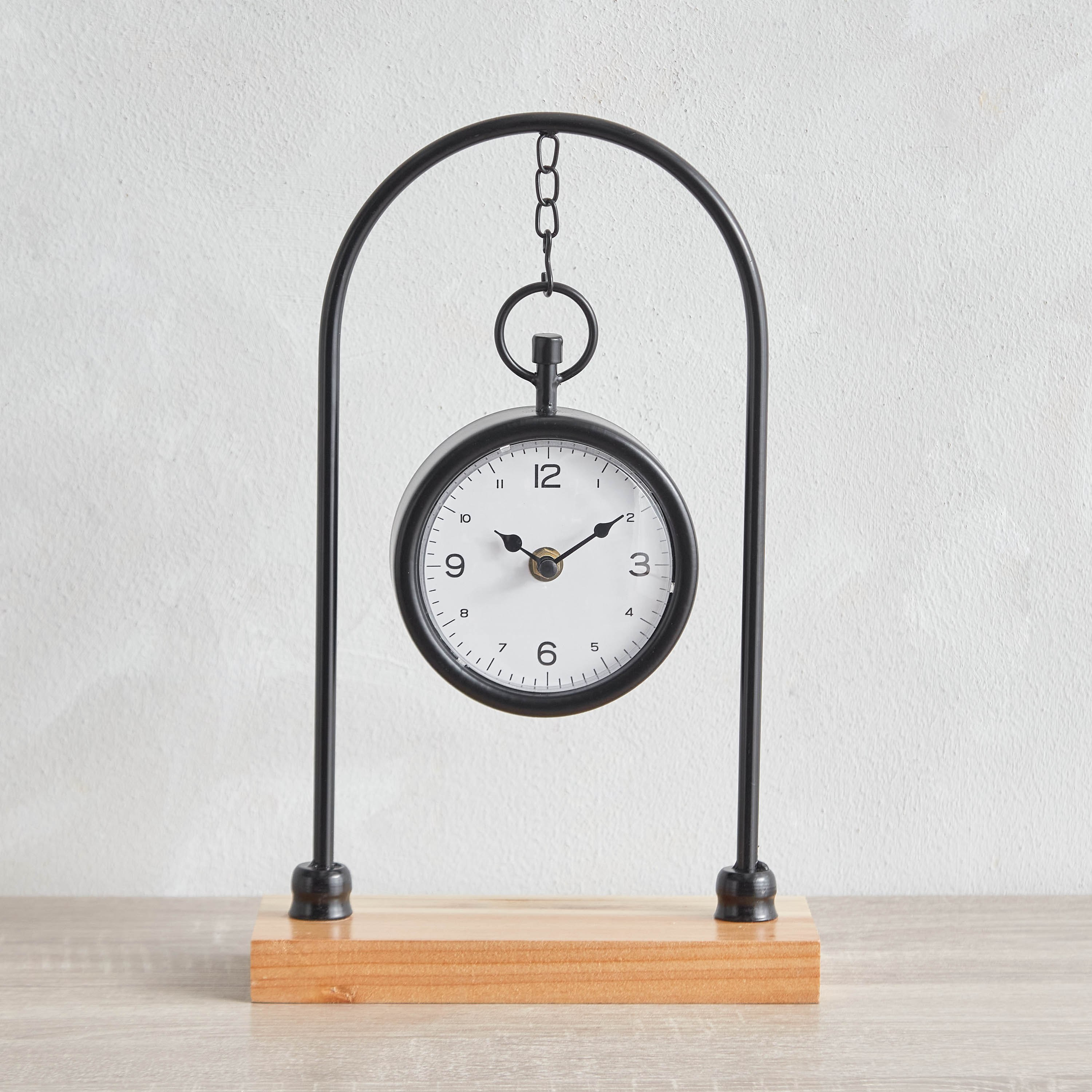 ساعة طاولة معدن من سانتيغو - 22x10x34.5 سم-hbxhomeware-hbxdecorandfurnishings-image-2