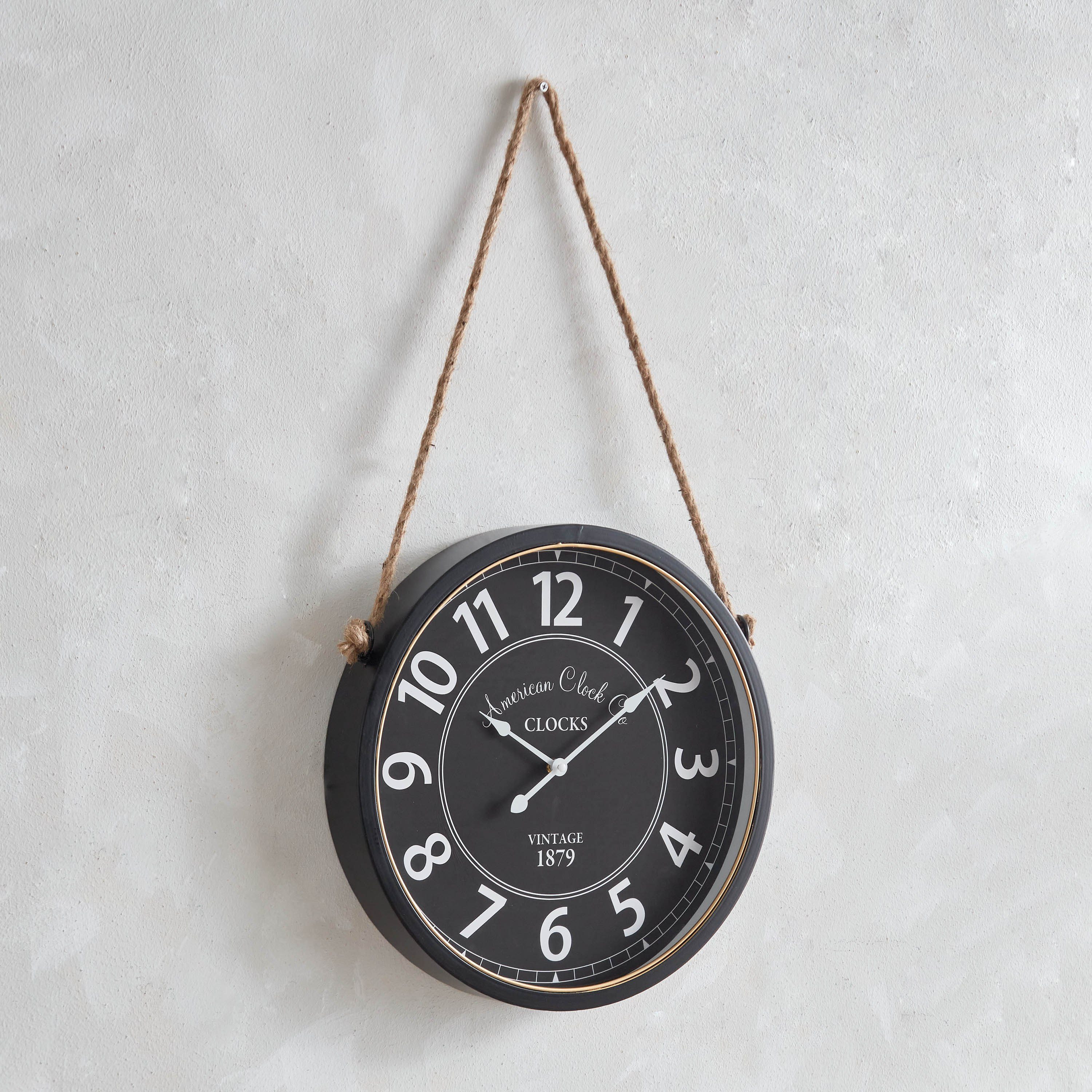 Santiago Metal Wall Clock with Rope - 40x65x6 cm-hbxhomeware-hbxdecorandfurnishings-image-1