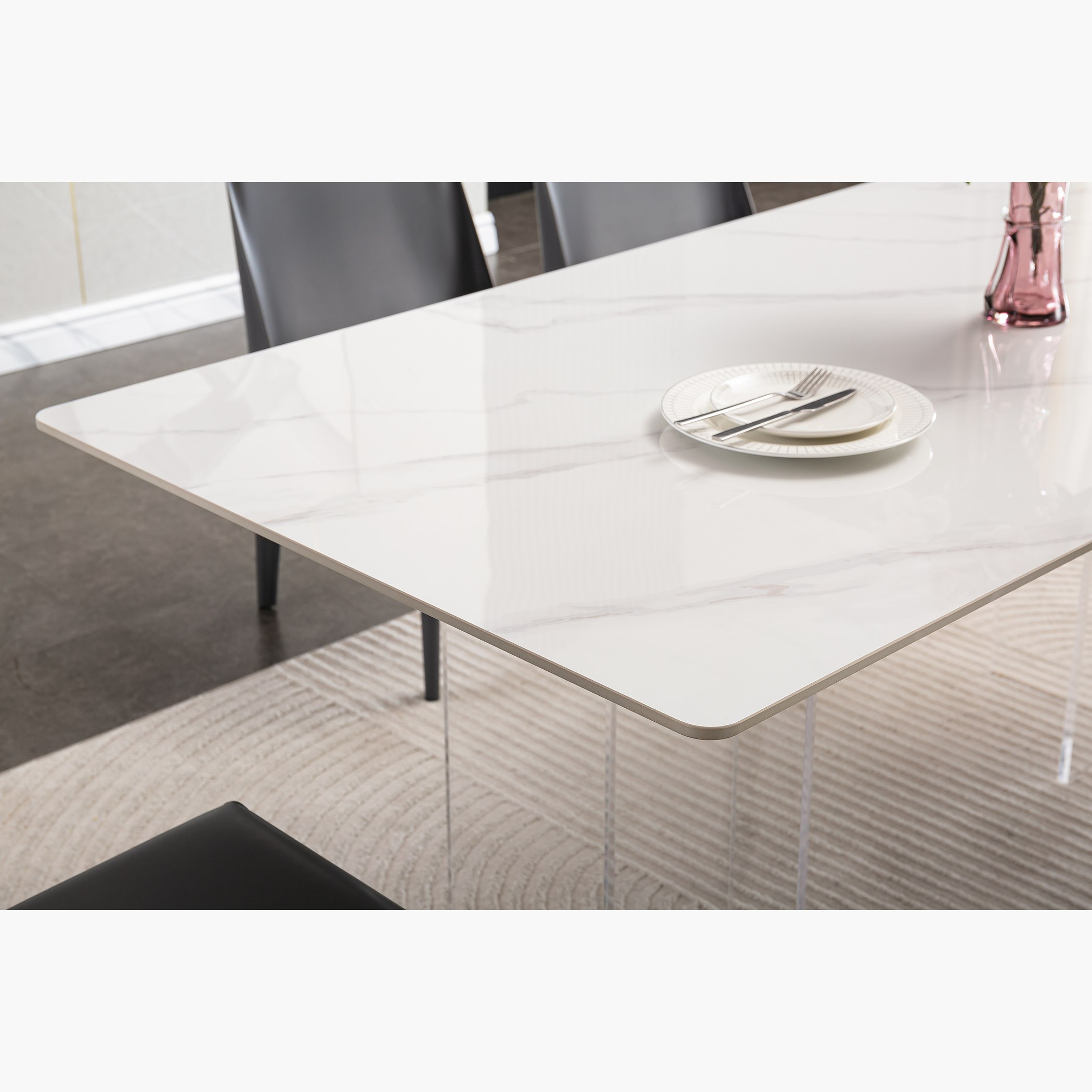 طقم سفرة من الحجر الملبد 6 مقاعد من آكرا-hbxfurniture-diningtablesandsets-diningsets-sixseater-image-3