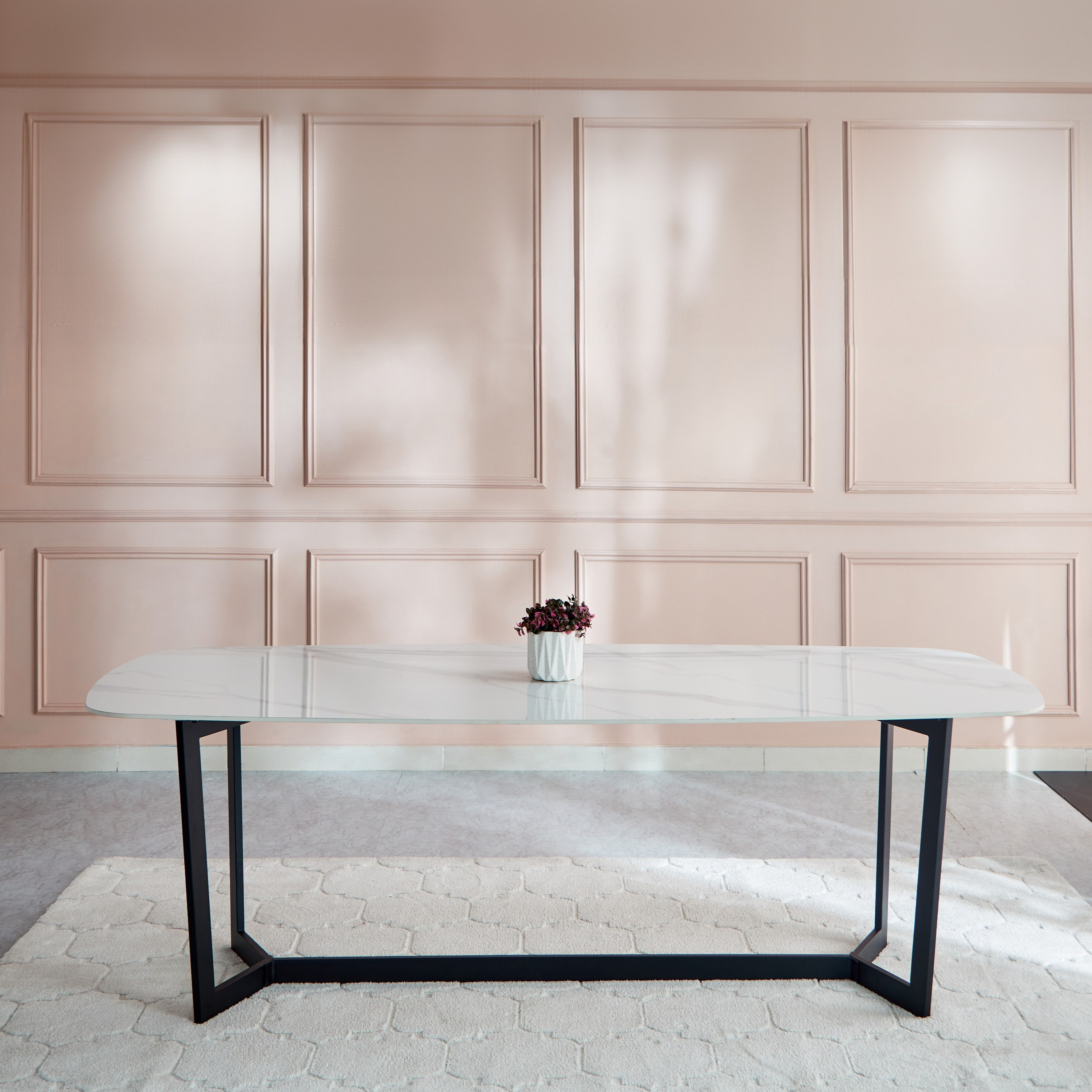 Barcelona 8-Seater Sintered Stone Dining Set-hbxfurniture-diningtablesandsets-diningsets-eightseater-image-2
