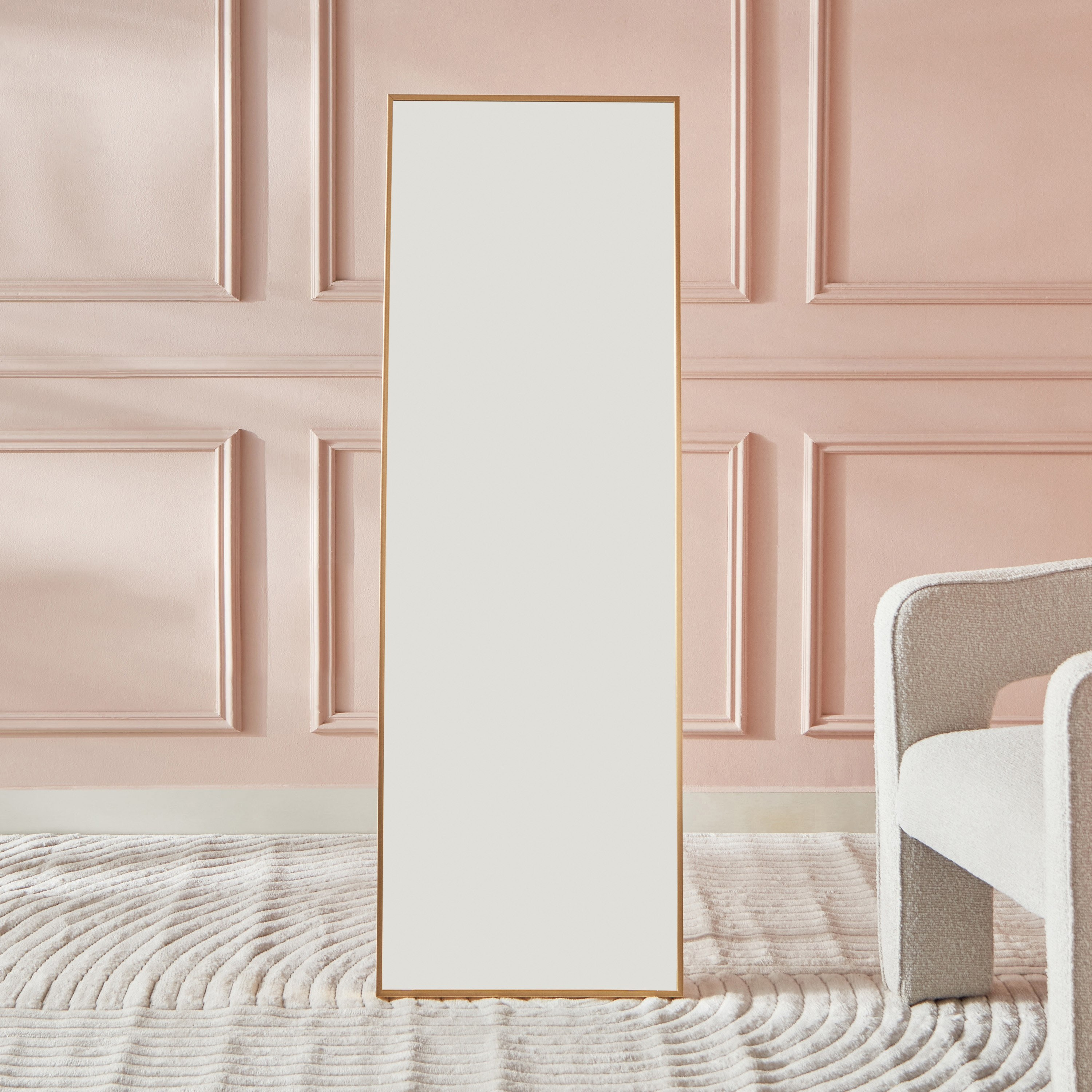 مرآة قائمة بإطار ألومنيوم كبير من رضا - 50x150 سم-hbxhomeware-hbxdecorandfurnishings-image-2