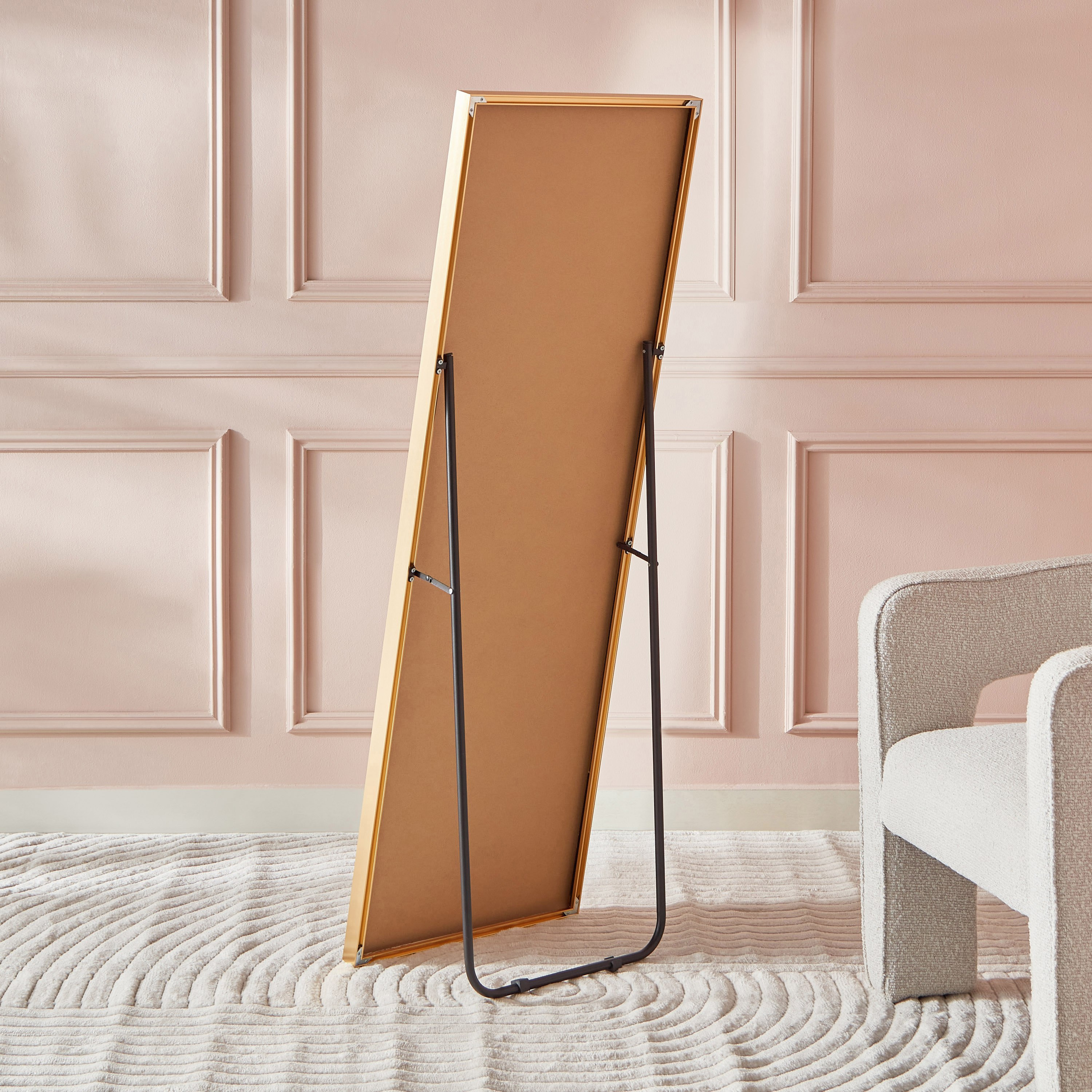 مرآة قائمة بإطار ألومنيوم كبير من رضا - 50x150 سم-hbxhomeware-hbxdecorandfurnishings-image-3