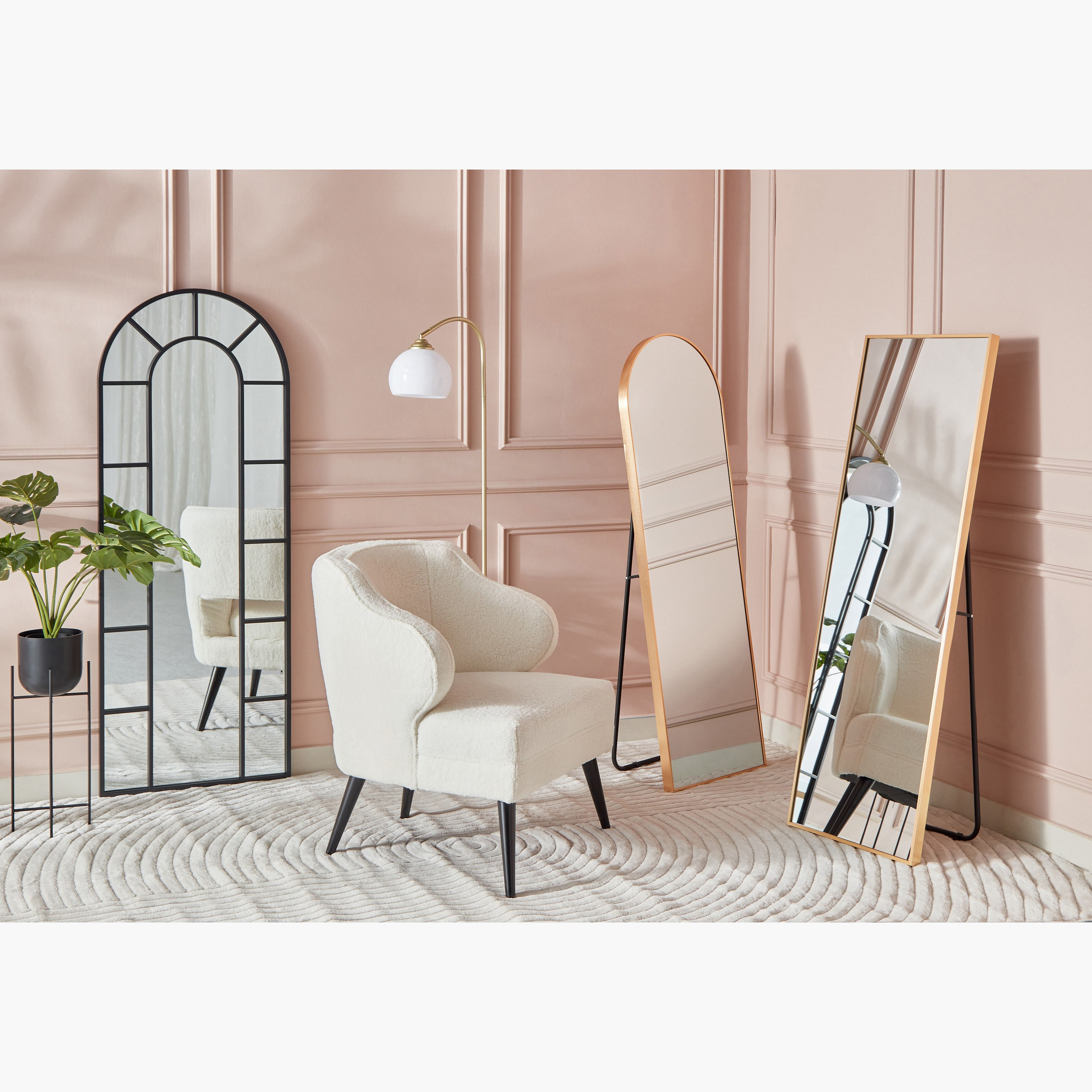 مرآة قائمة بإطار ألومنيوم كبير من رضا - 50x150 سم-hbxhomeware-hbxdecorandfurnishings-image-6