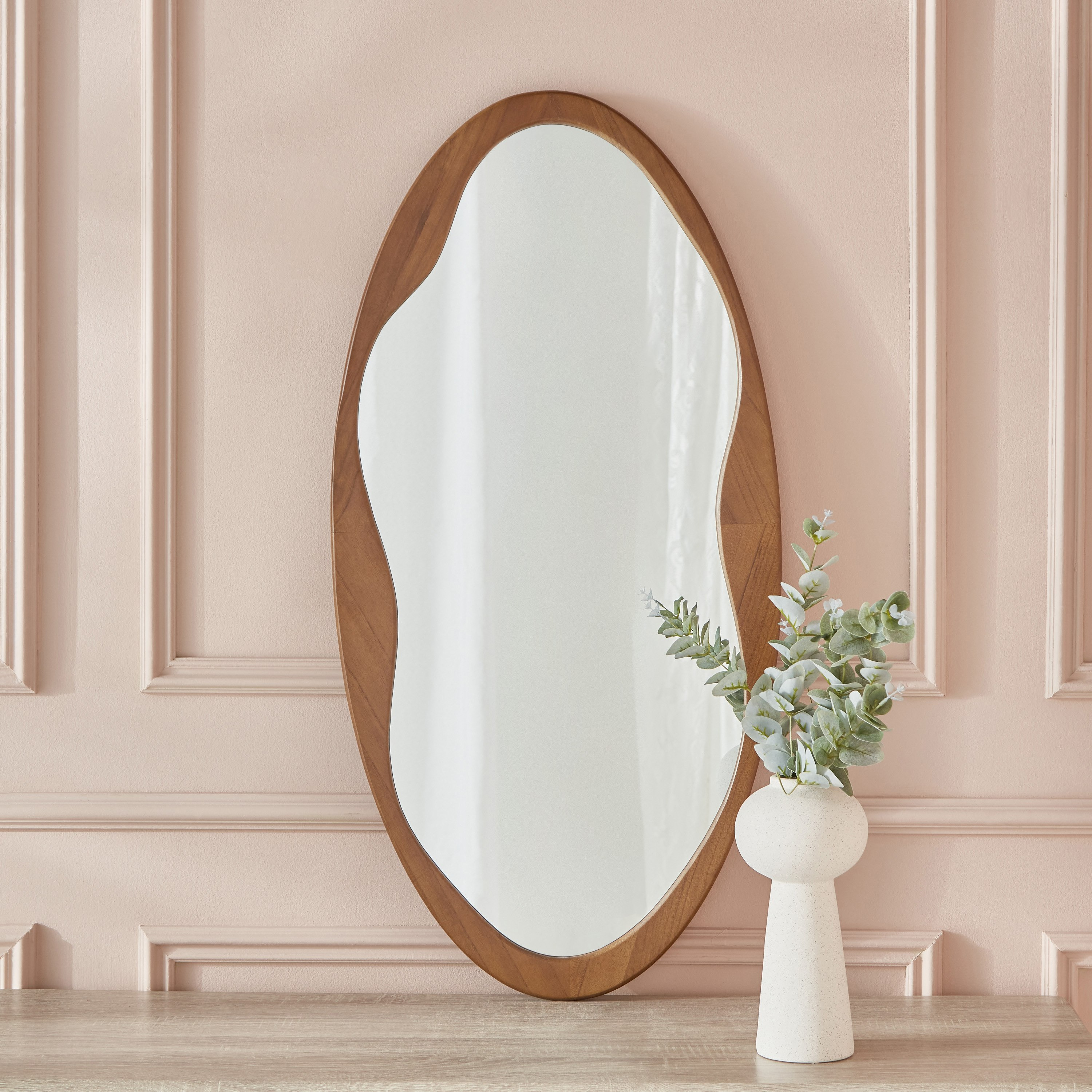 مرآة بإطار خشب من رضا - 50x100 سم-hbxhomeware-hbxdecorandfurnishings-image-2