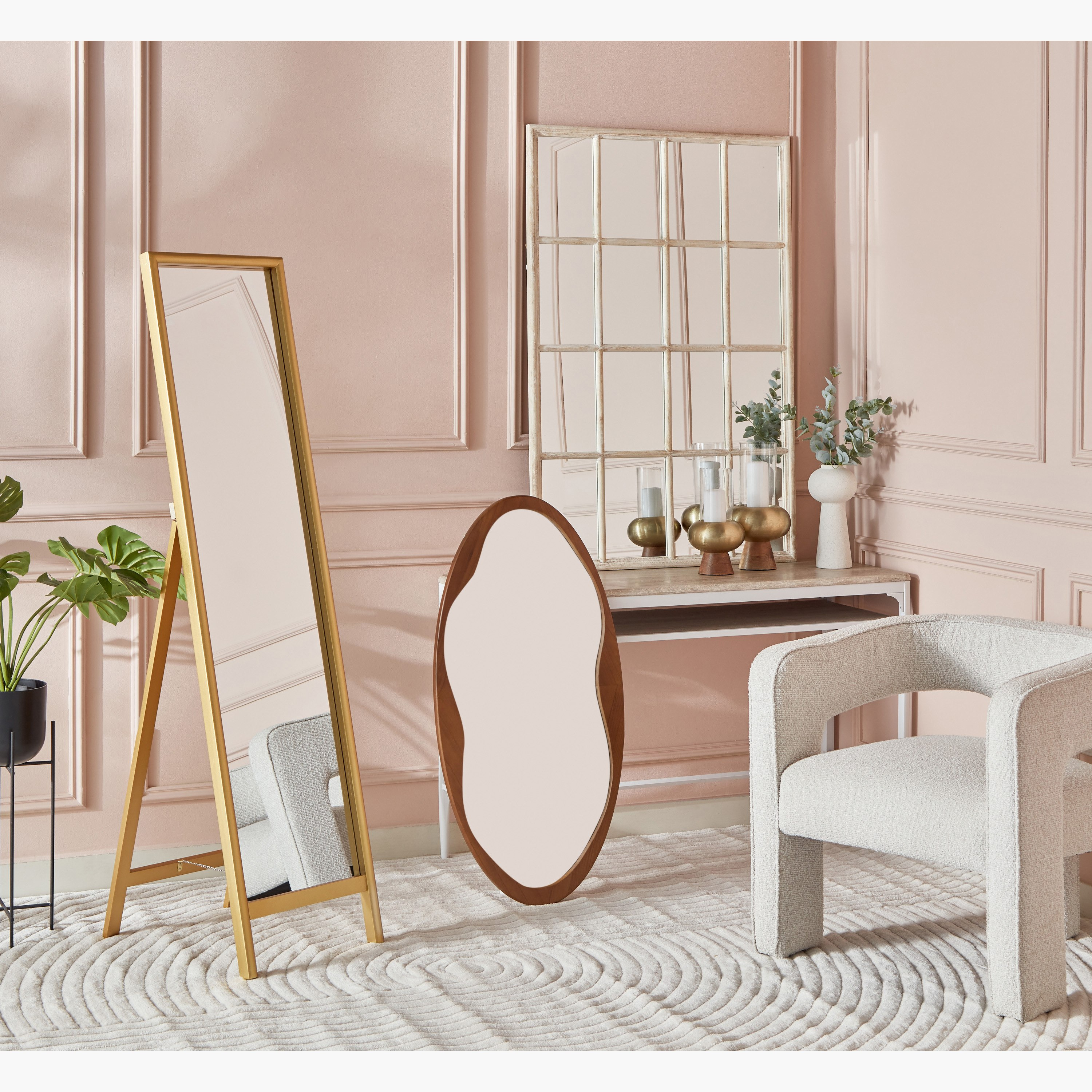 مرآة بإطار خشب من رضا - 50x100 سم-hbxhomeware-hbxdecorandfurnishings-image-4