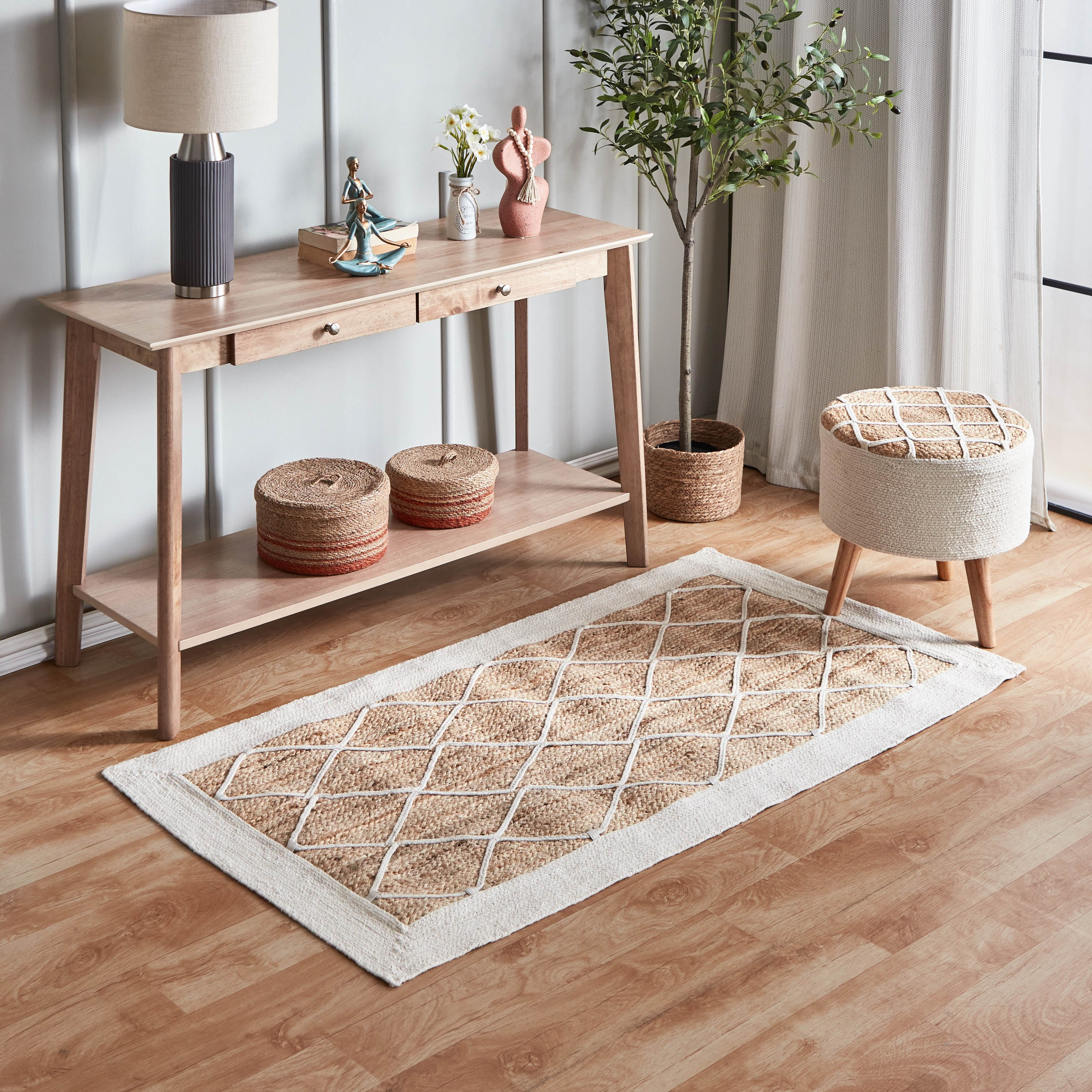 Eco Rug Handmade Jute Rug - 80x150 cm-hbxdecorandfurnishings-floorcoverings-rugs-image-1