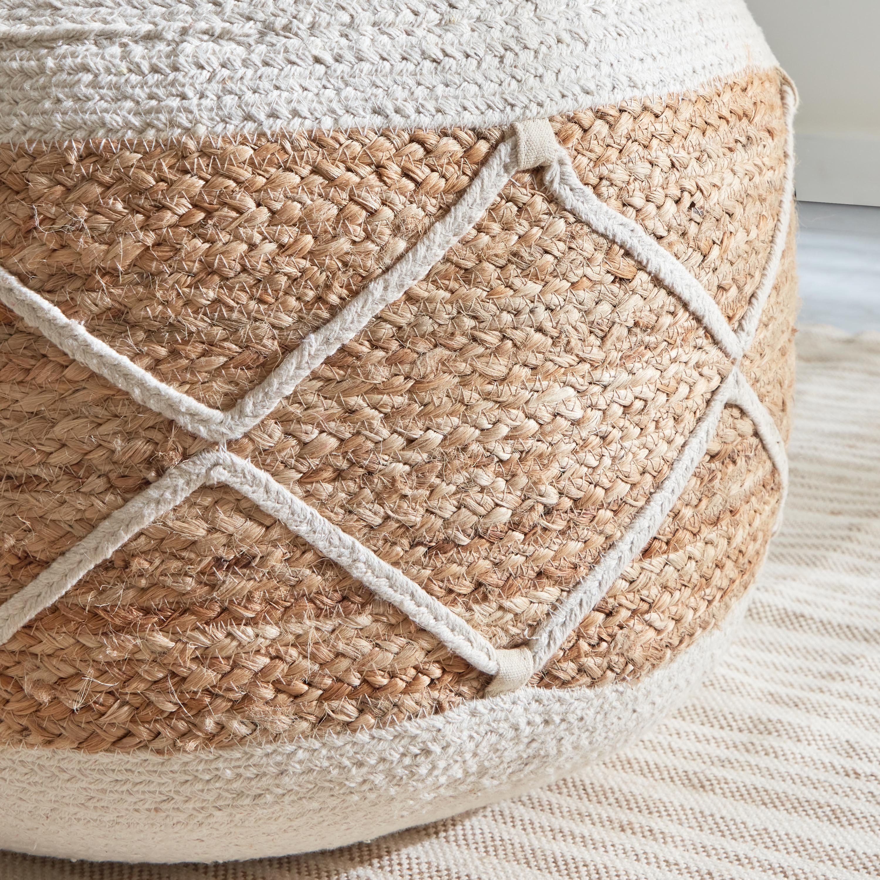 Eco Handmade Jute Pouf - 50x50x35 cm-hbxfurniture-kidsroom-kidsbeanbags-image-3
