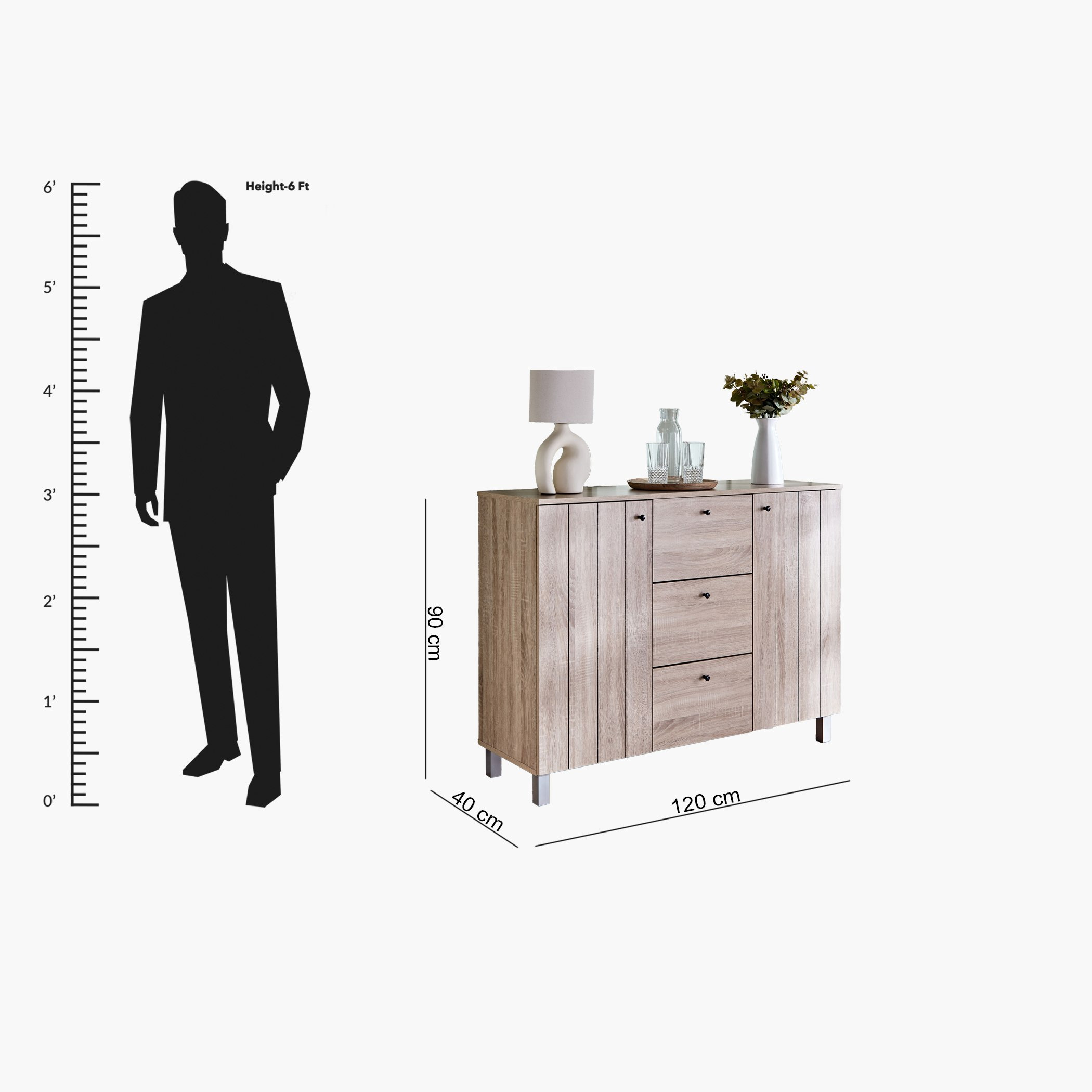 Edmond 2-Door Sideboard with 3 Drawers-hbxfurniture-diningroom-buffetsandsideboards-image-10