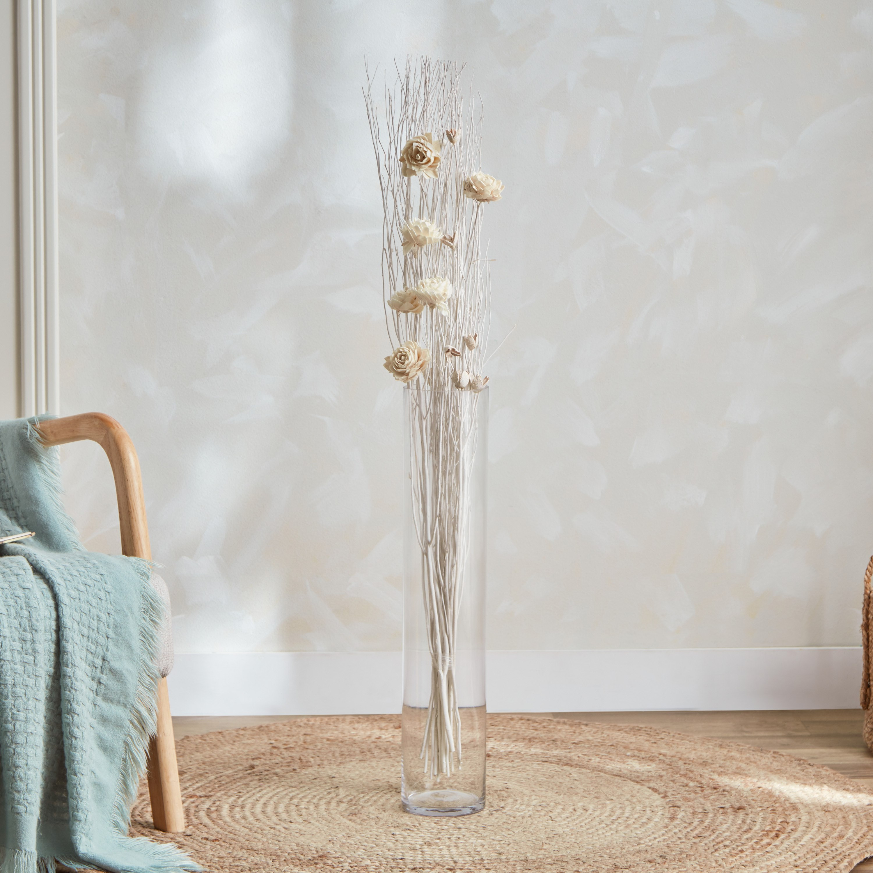 باقة ديكور طويلة ومختلطة من مايلي - 14x14x95 سم-hbxdecorandfurnishings-homeaccessories-artificialflowersandplants-image-1