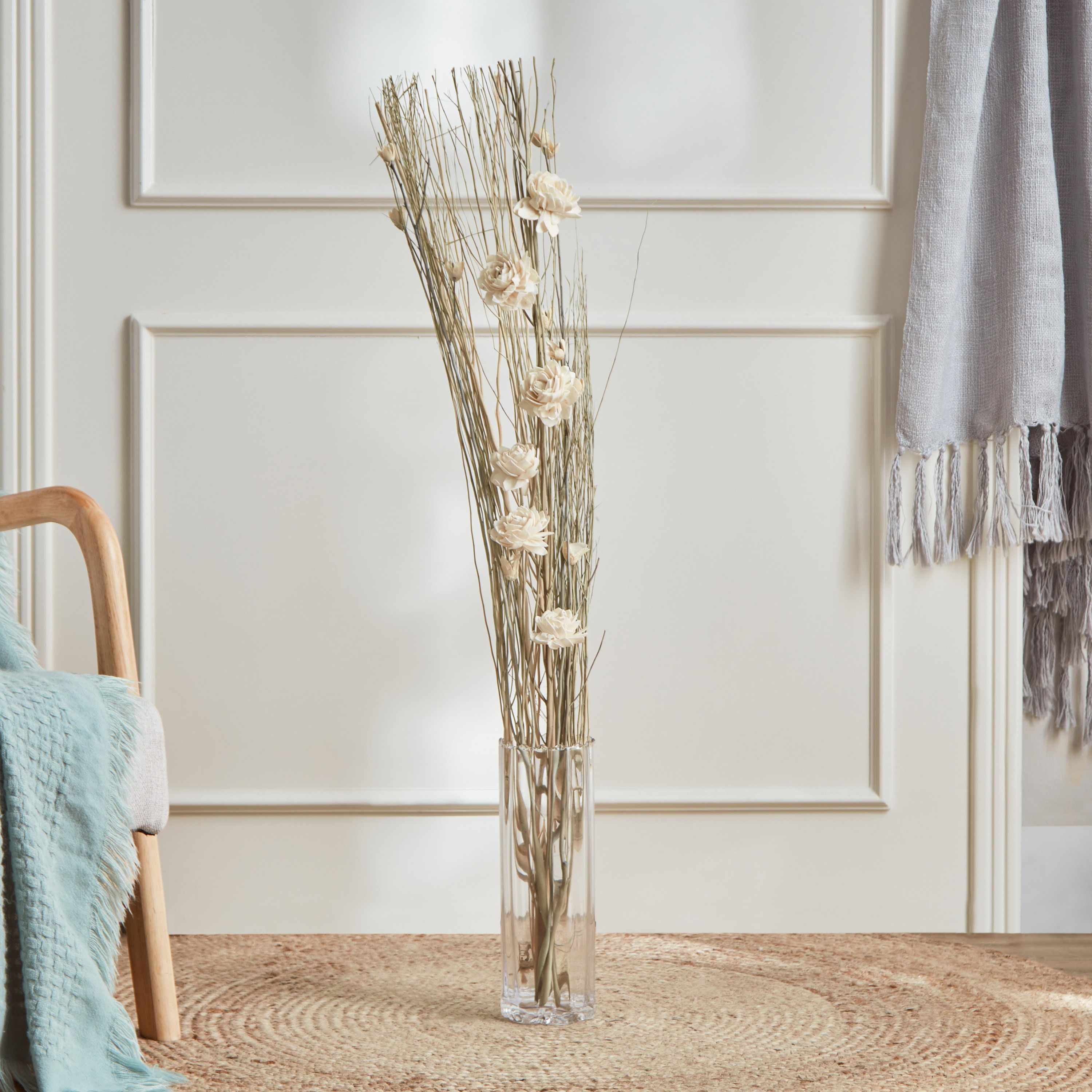 باقة ديكور طويلة ومختلطة من مايلي - 14x14x95 سم-hbxdecorandfurnishings-homeaccessories-artificialflowersandplants-image-1