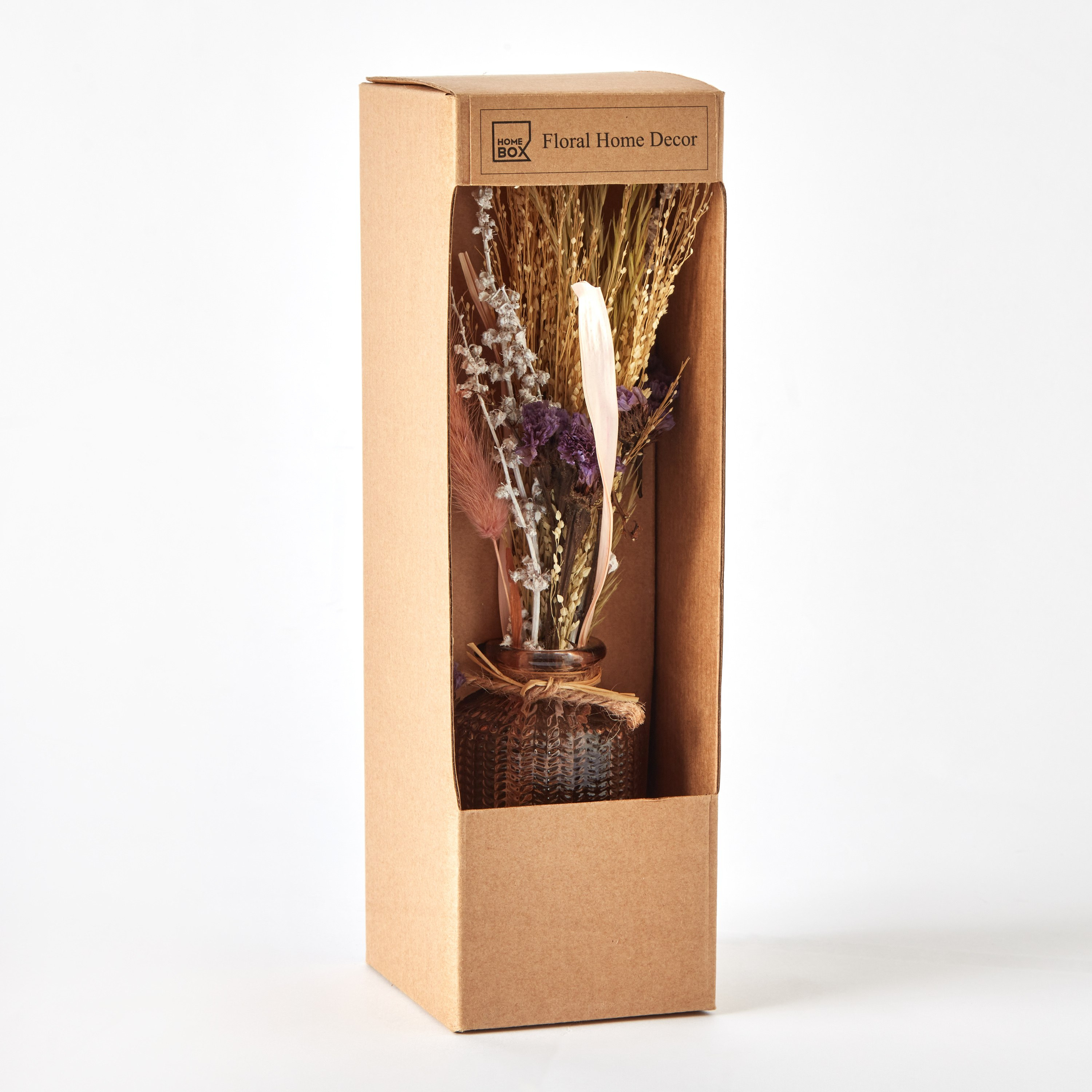 Miley Papebox Lavender Flower Arrangement - 9x8.5x27.5 cm-hbxdecorandfurnishings-homeaccessories-artificialflowersandplants-image-4