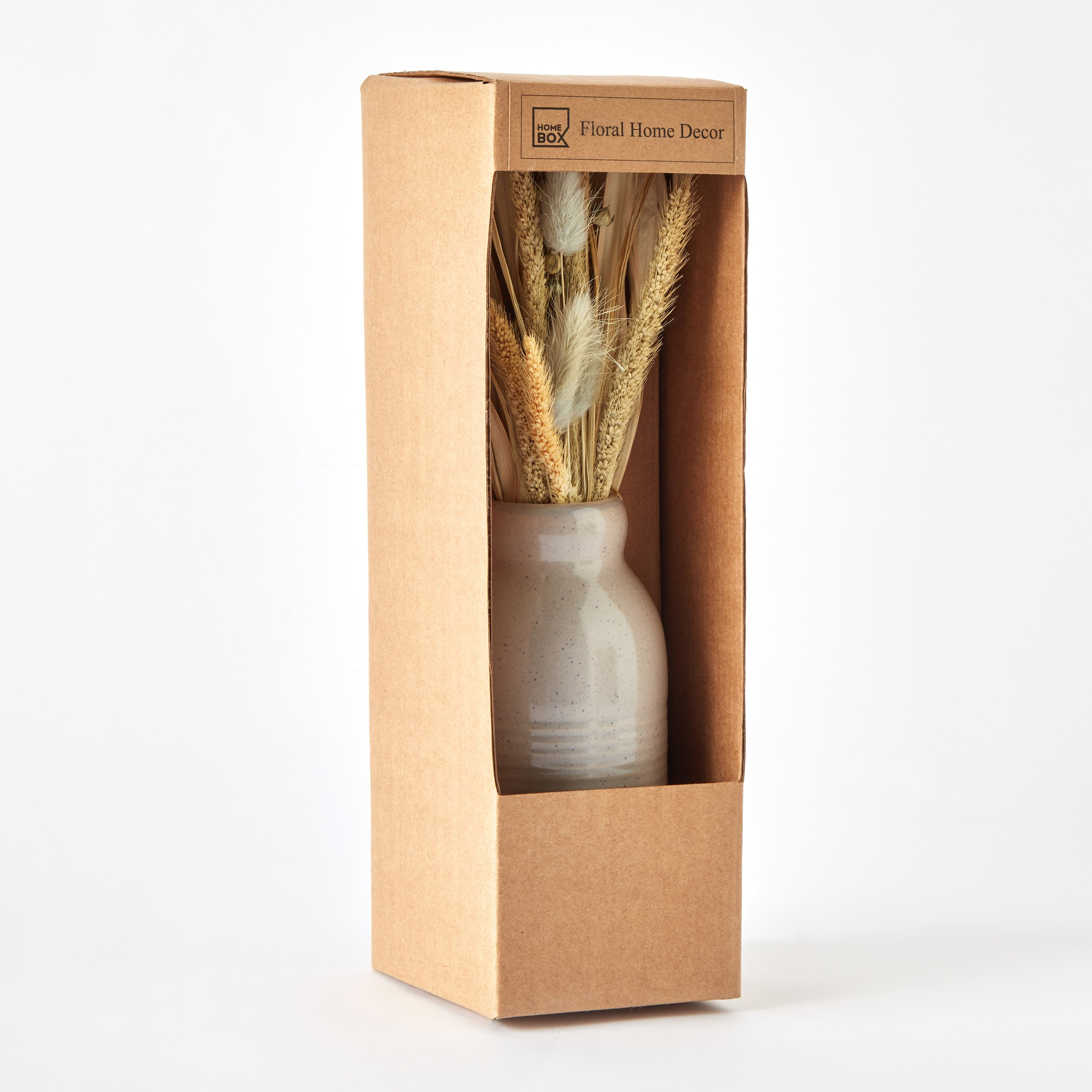 Miley Wheat Grass Floral Arrangement with Ceramic Vase - 7.2x7.2x28 cm-hbxdecorandfurnishings-homeaccessories-artificialflowersandplants-image-4
