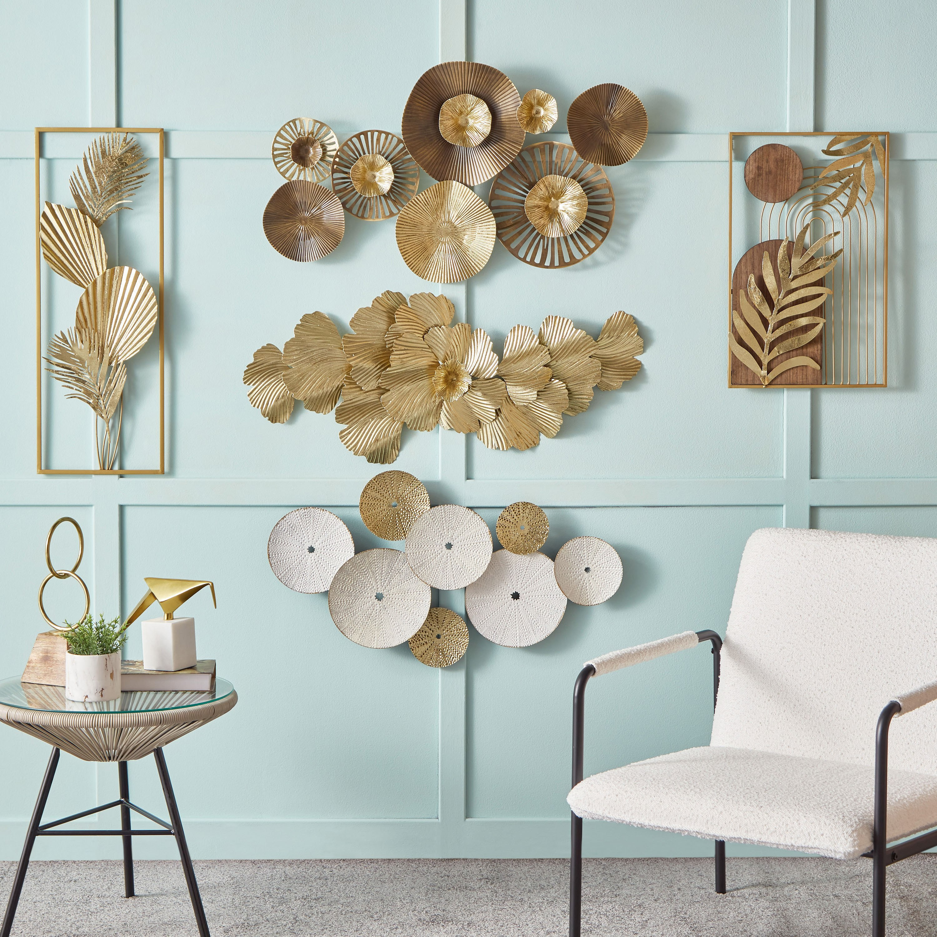ديكور حائط معدني من تيسو - 88.3x40x7 سم-hbxlivingroom-walldecor-wallart-image-4