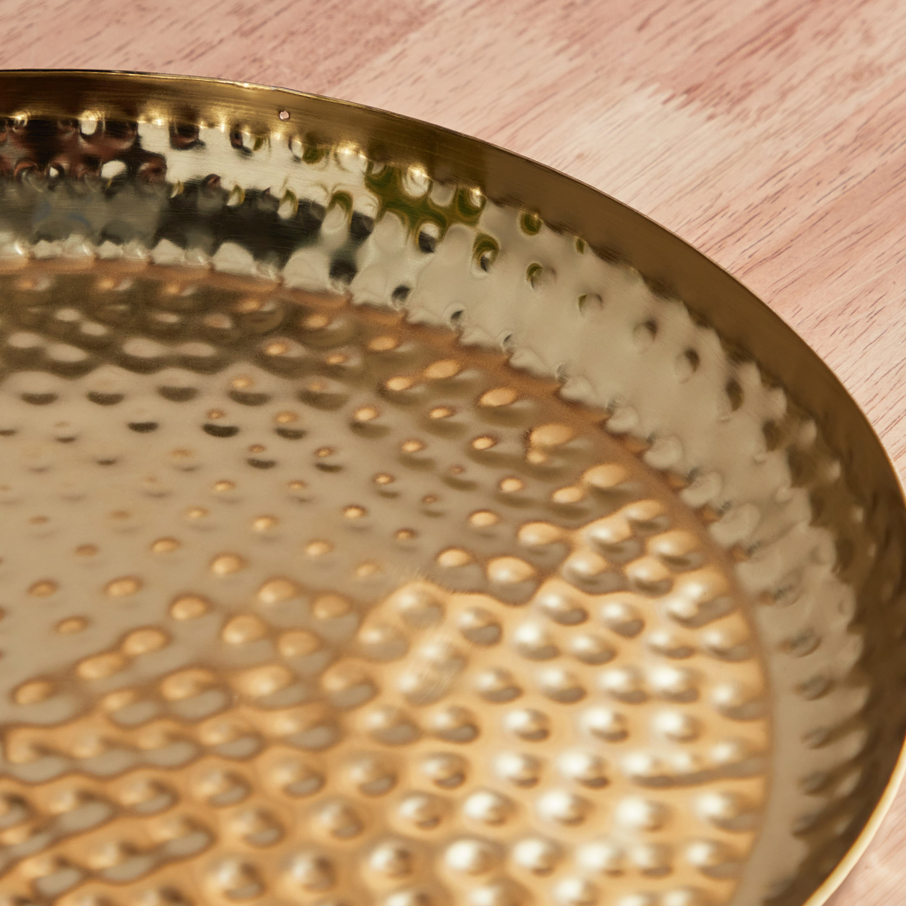 Verve Metal Hammered Decorative Tray - 20x29x3 cm-hbxhomeware-hbxdecorandfurnishings-image-3