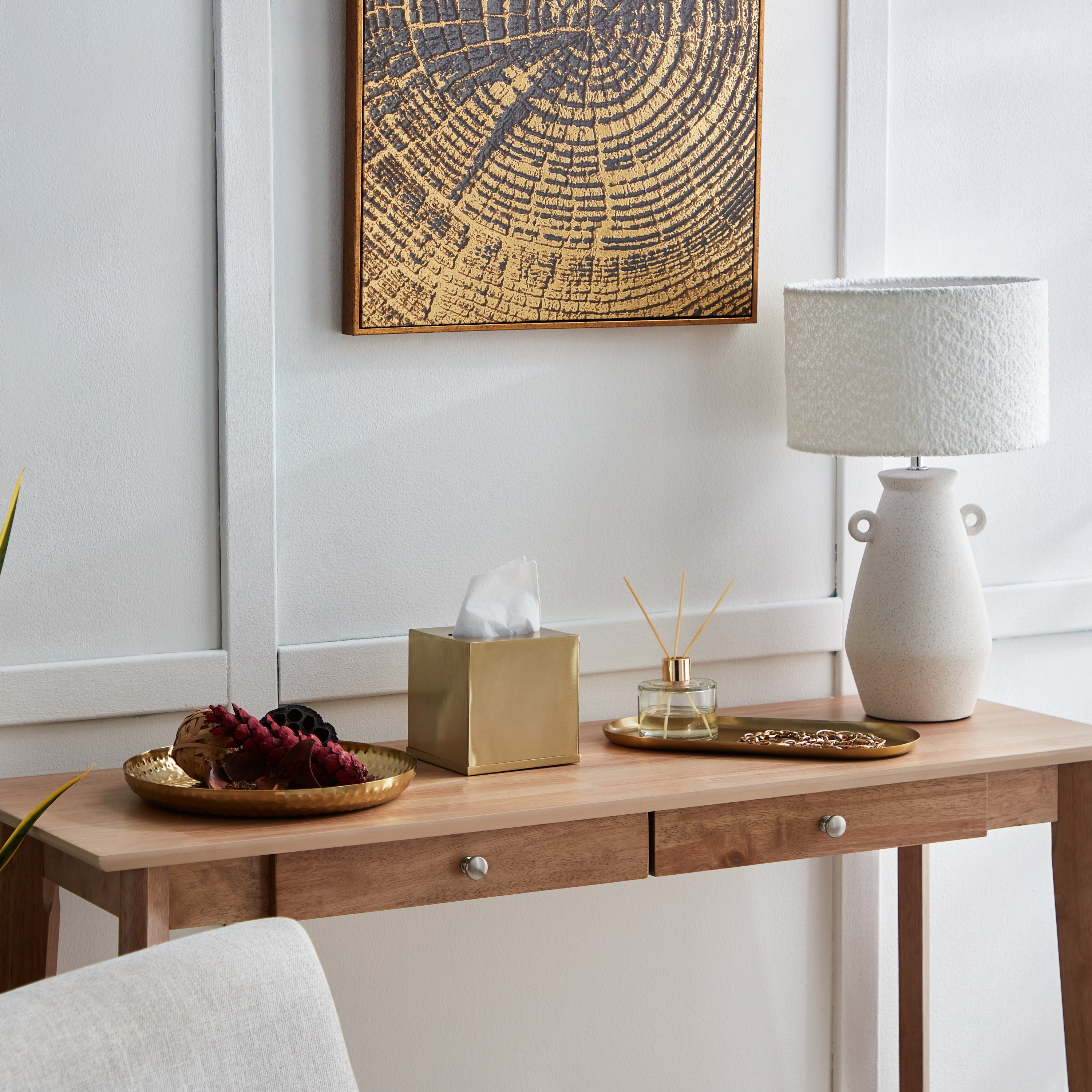 Verve Metal Oval Decorative Tray - 34x15.5x1.5 cm-hbxhomeware-hbxdecorandfurnishings-image-4