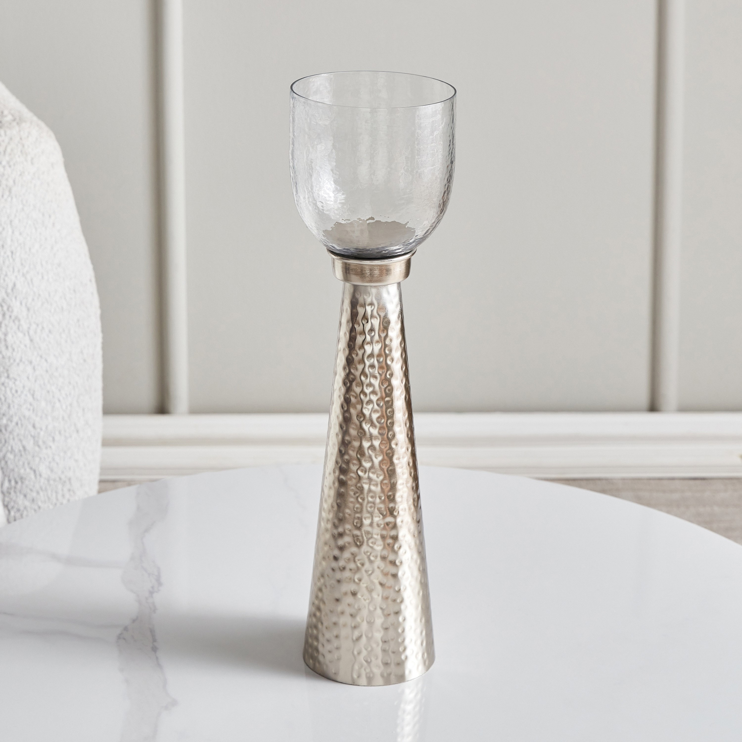 حامل شموع فانوس معدن مع زجاج من فيرف - 11x12x45 سم-hbxlivingroom-decorandaccessories-candleholders-image-2