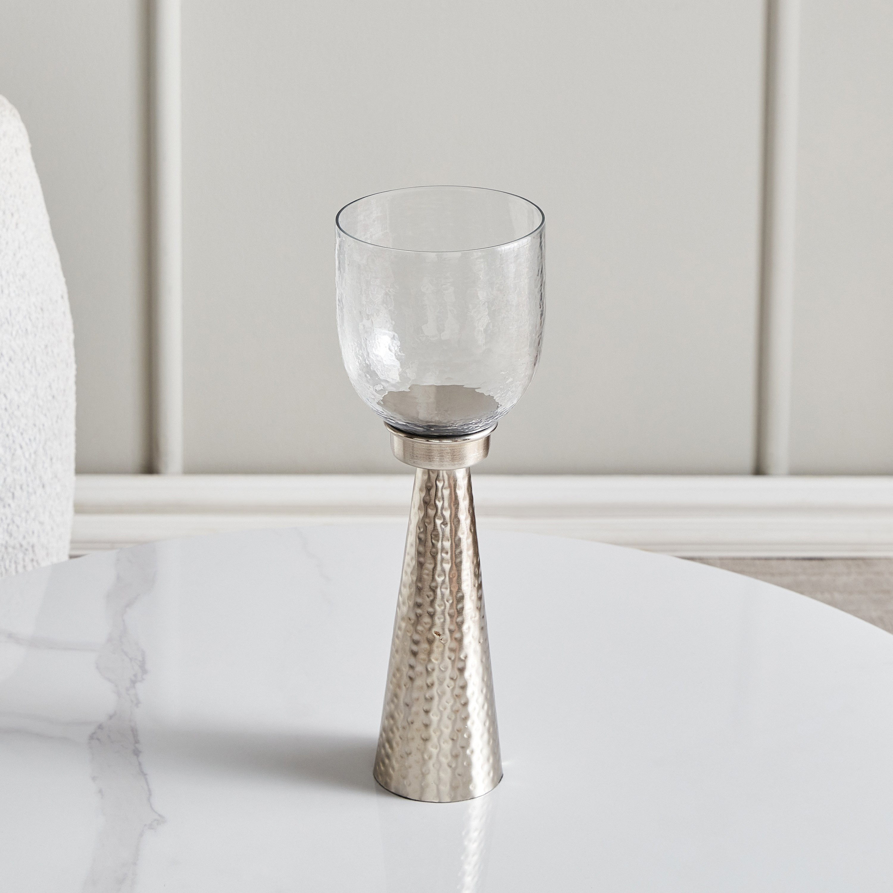 حامل شموع فانوس معدن مع زجاج من فيرف - 11x12x35 سم-hbxlivingroom-decorandaccessories-candleholders-image-2