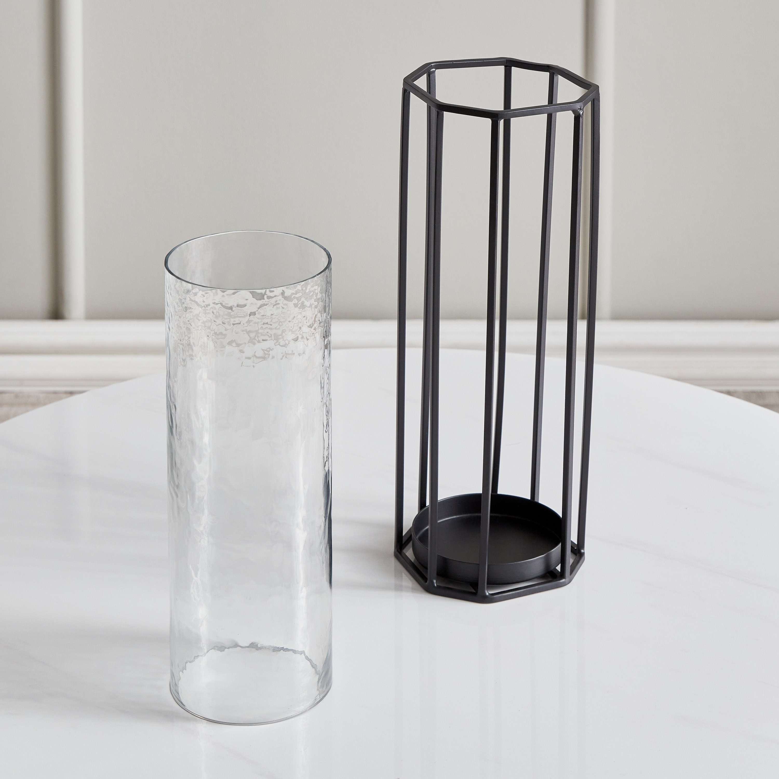 Verve Metal Hurricane Candleholder with Glass - 18x18x33.5 cm-hbxlivingroom-decorandaccessories-candleholders-image-3