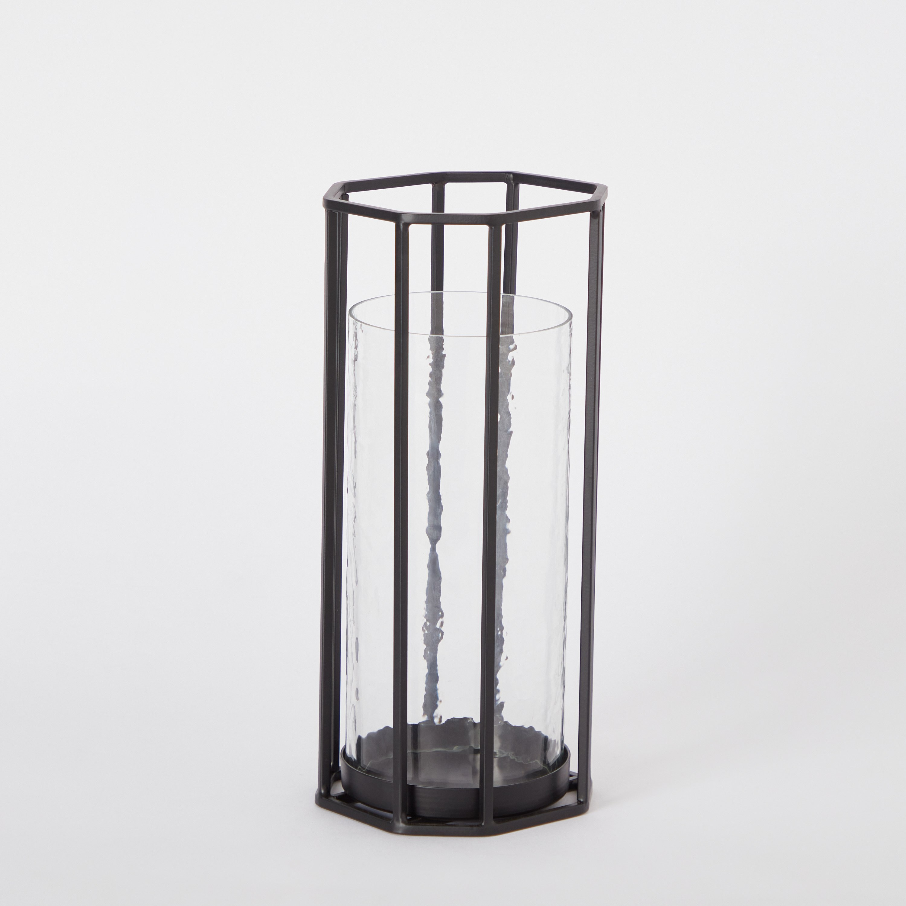 حامل شموع فانوس معدن مع زجاج من فيرف - 18x18x28.5 سم-hbxlivingroom-decorandaccessories-candleholders-image-7