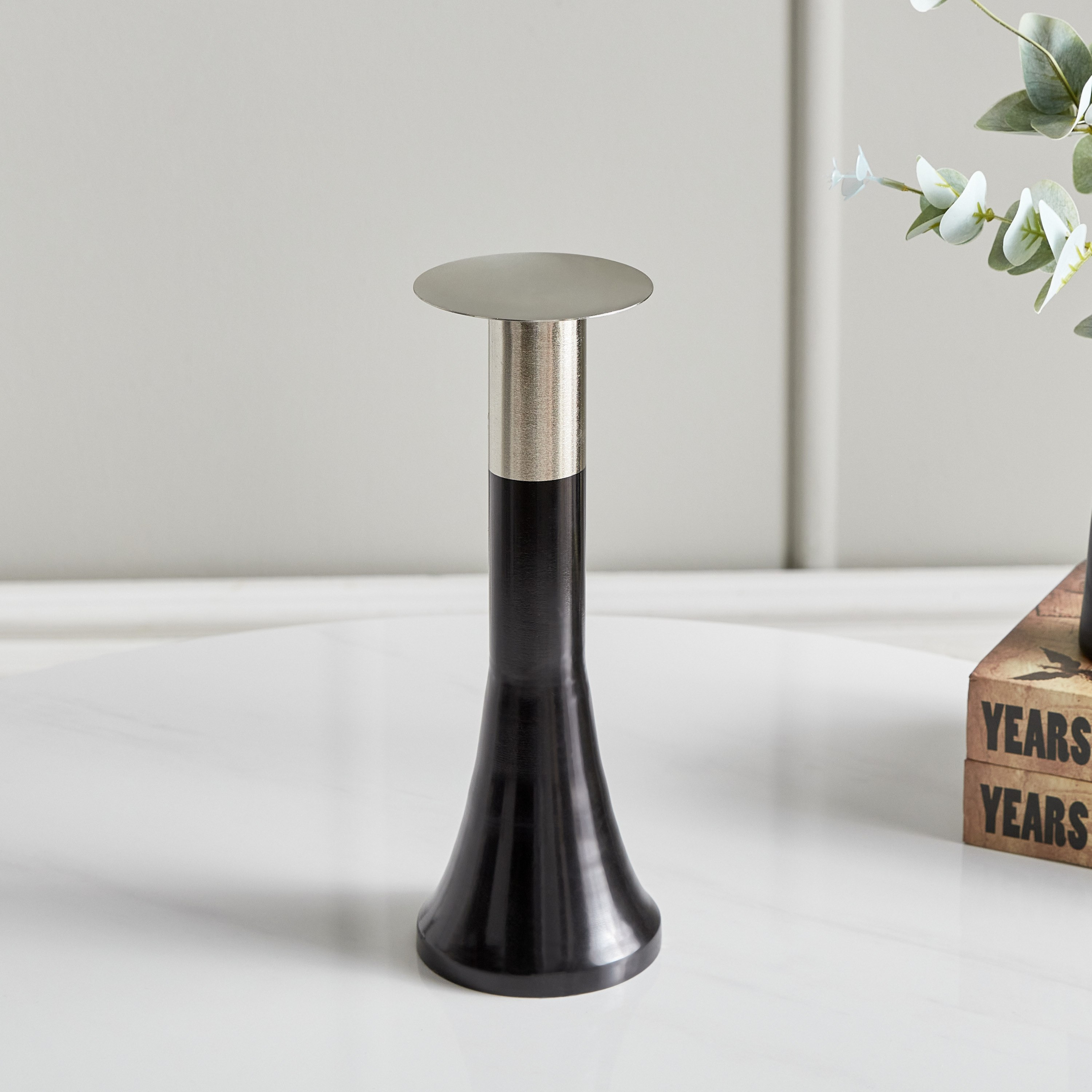 Verve Alluminium Pillar Candleholder - 8x8x27.5 cm-hbxlivingroom-decorandaccessories-candleholders-image-2