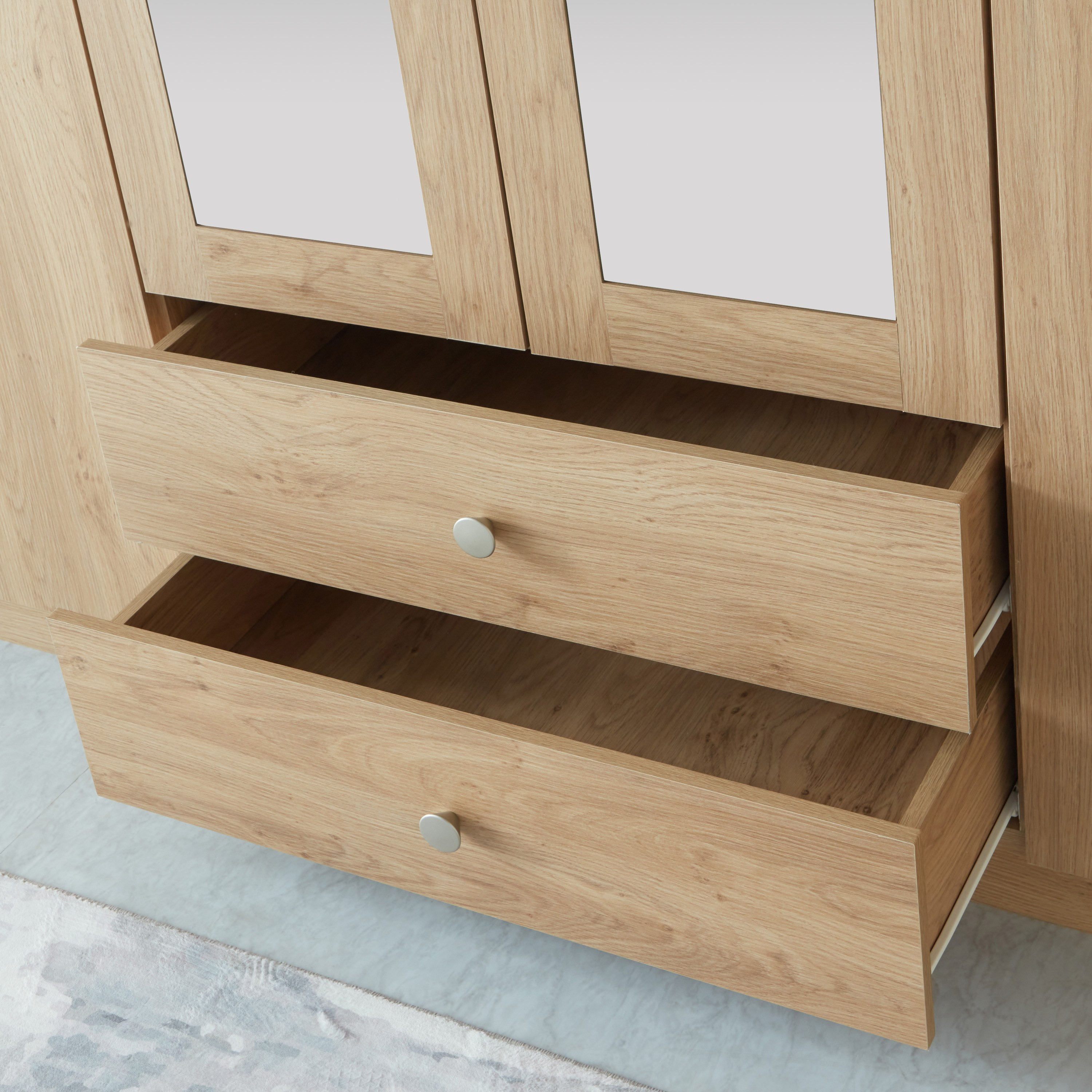 Nordica 6-Door Wardrobe with 2 Drawers and Mirror-hbxfurniture-wardrobes-image-10
