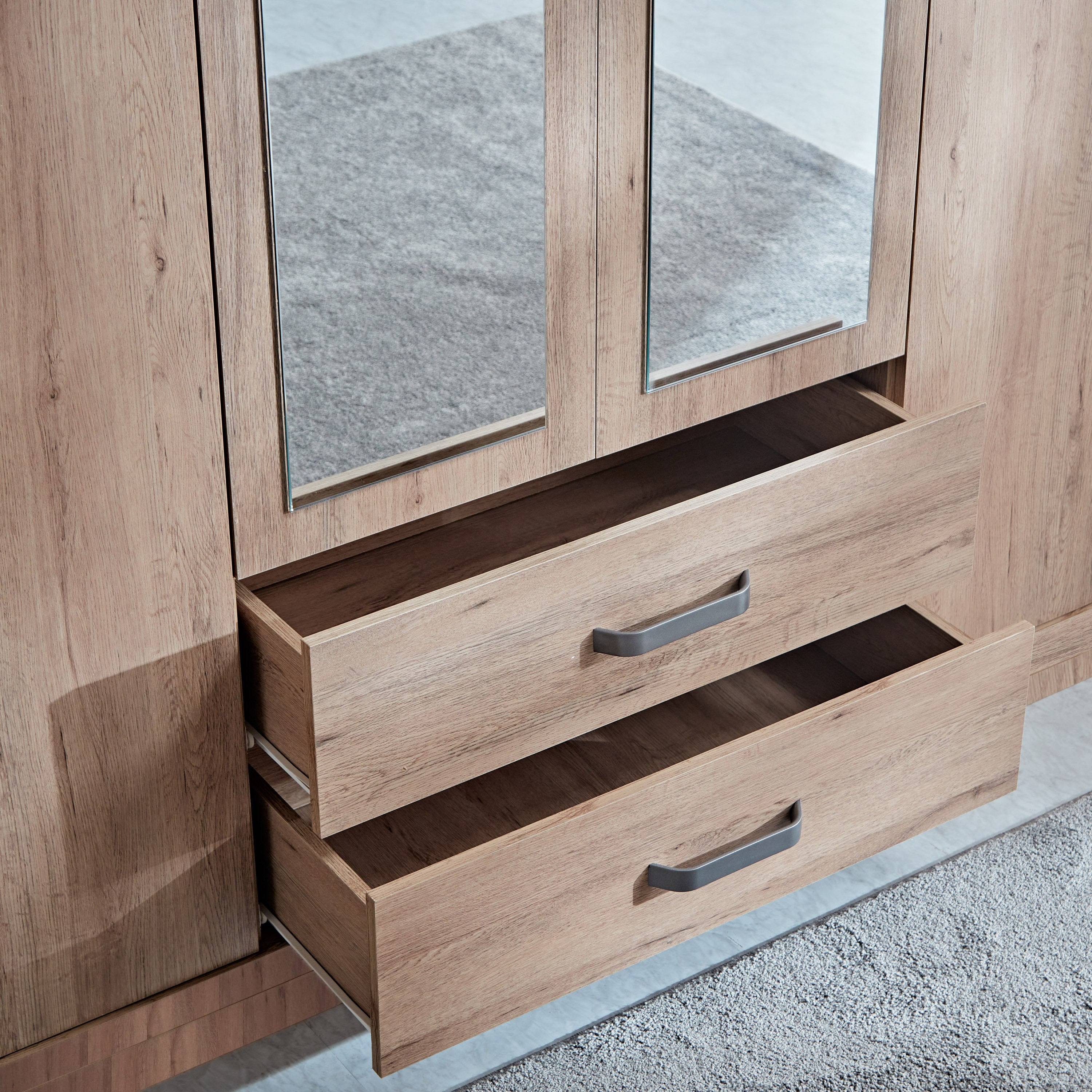 خزانة ملابس 6 أبواب مع 2 درج ومرآة - أوليفوس من موڤو -hbxfurniture-wardrobes-image-5