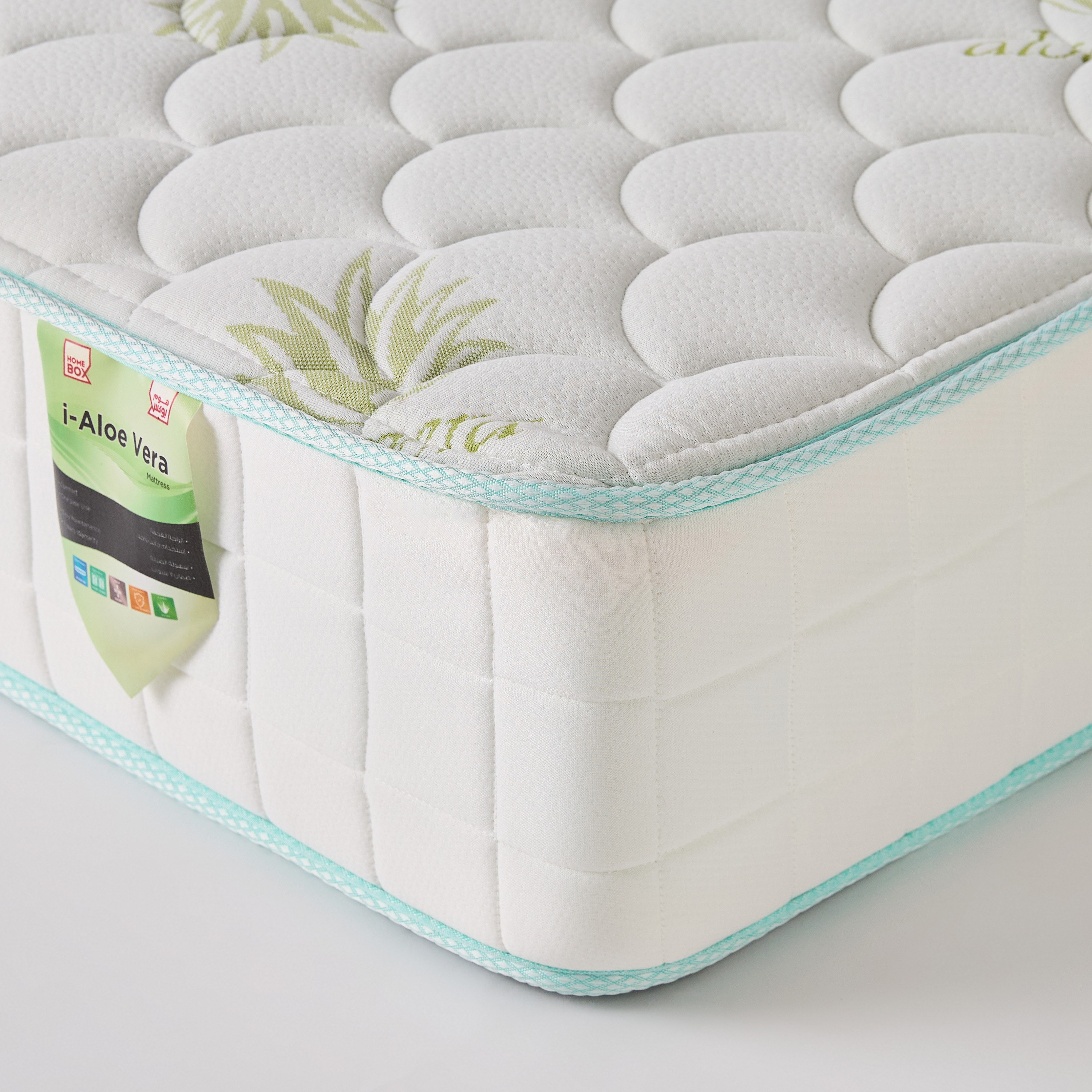 مرتبة كوين بنوابض جيبية متوسطة الصلابة من سليب نست آي ألو فيرا - 150x200x25 سم-hbxbedroom-mattresses-queen-image-4