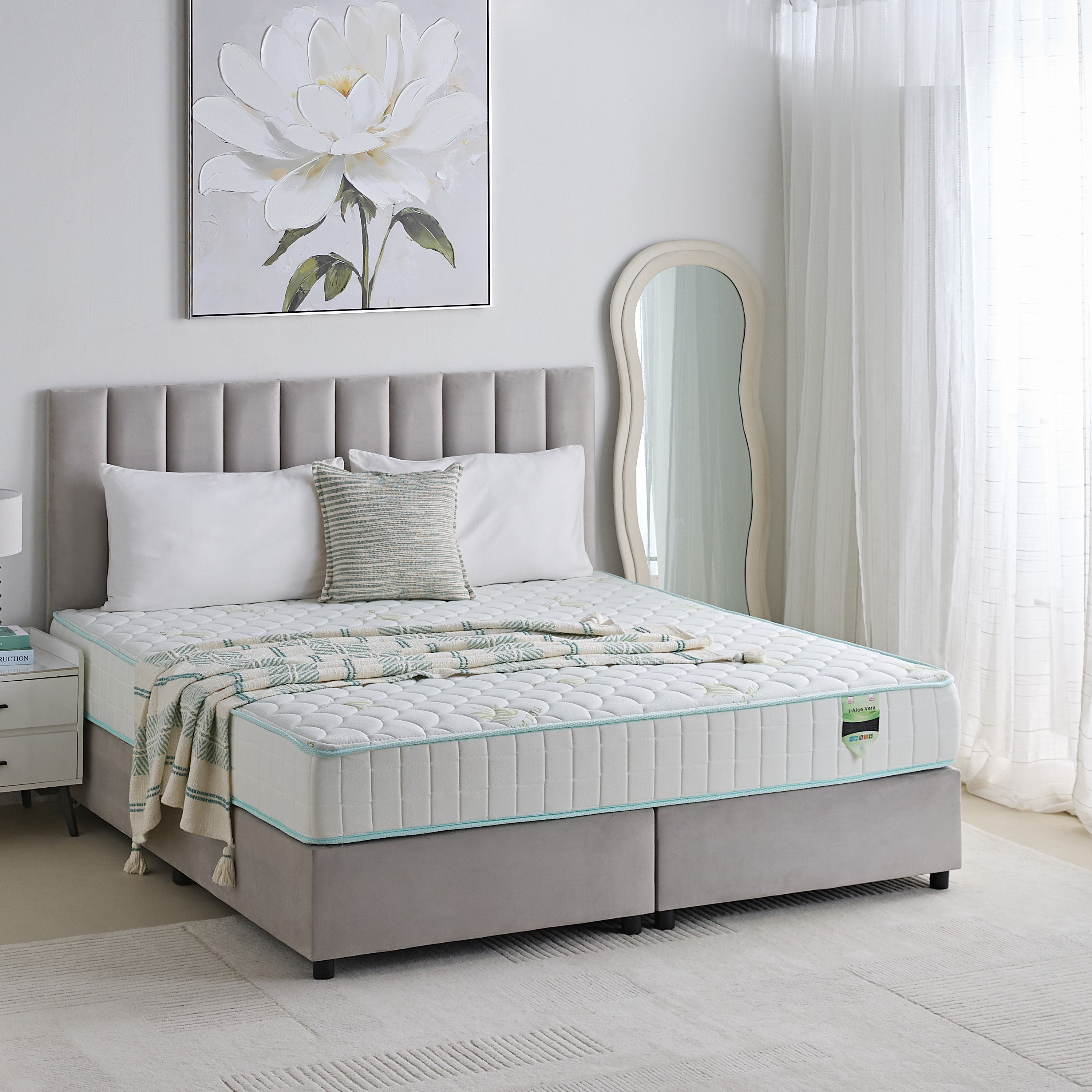 SleepNest iAloe Vera Medium Firm Pocket Spring Super King Mattress - 200x200x25 cm-PROMO_HB_UAE_HBX10_250526-image-7