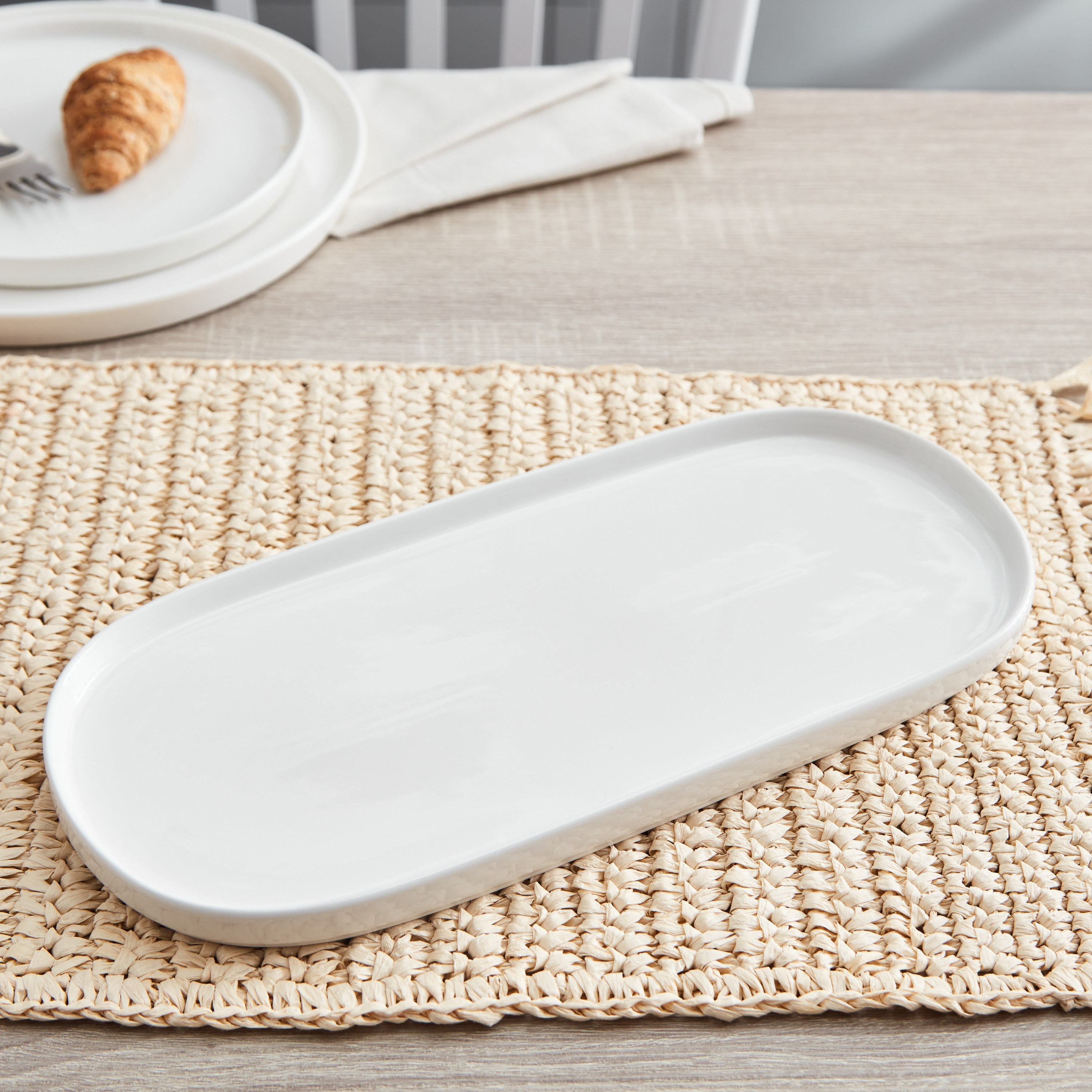 Alice New Bone China Oval Platter- 33 cm-hbxdecorandfurnishings-tabletop-crockery-image-1