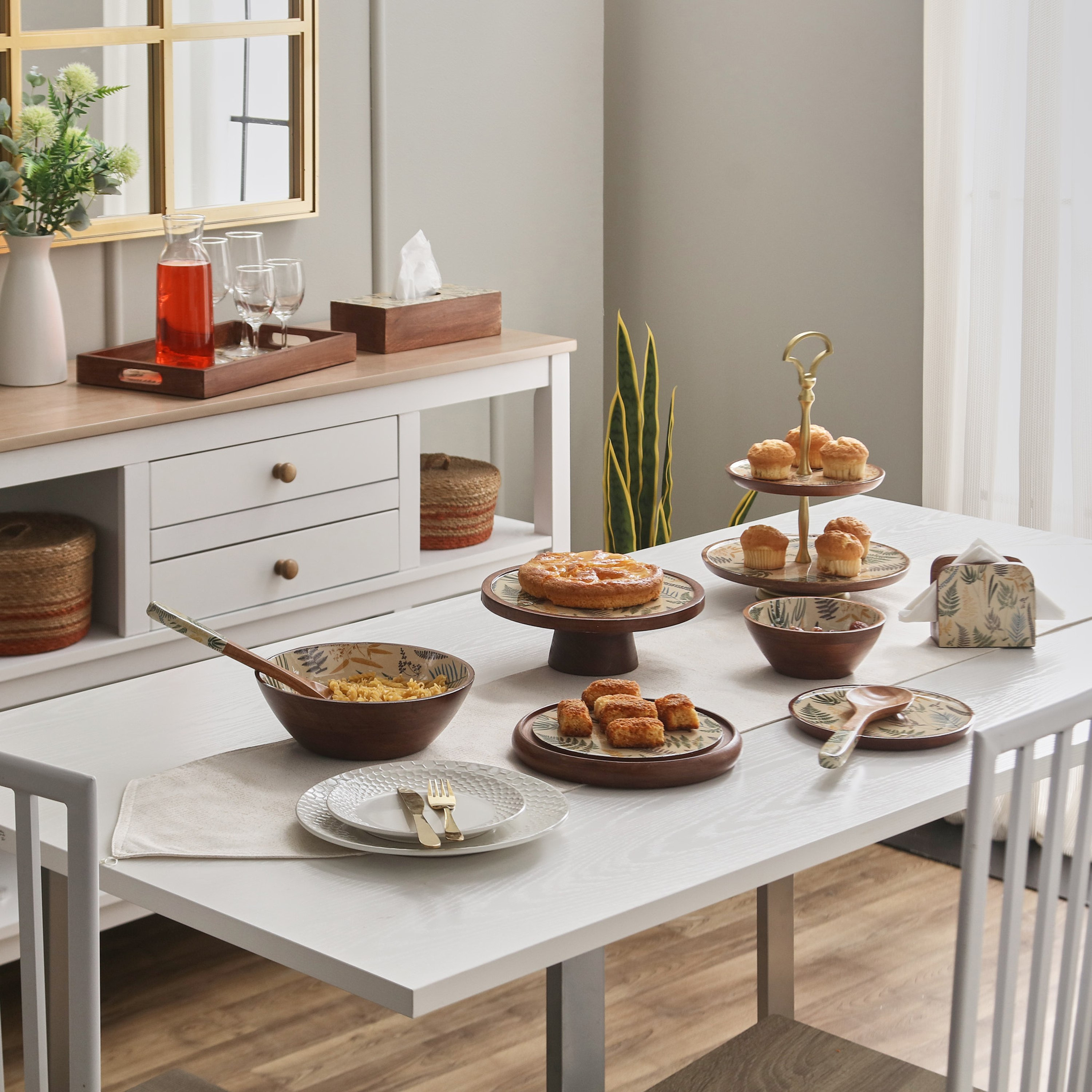 حامل كيك خشب طابقين من بوتانيكا-hbxdecorandfurnishings-tabletop-serveware-image-6