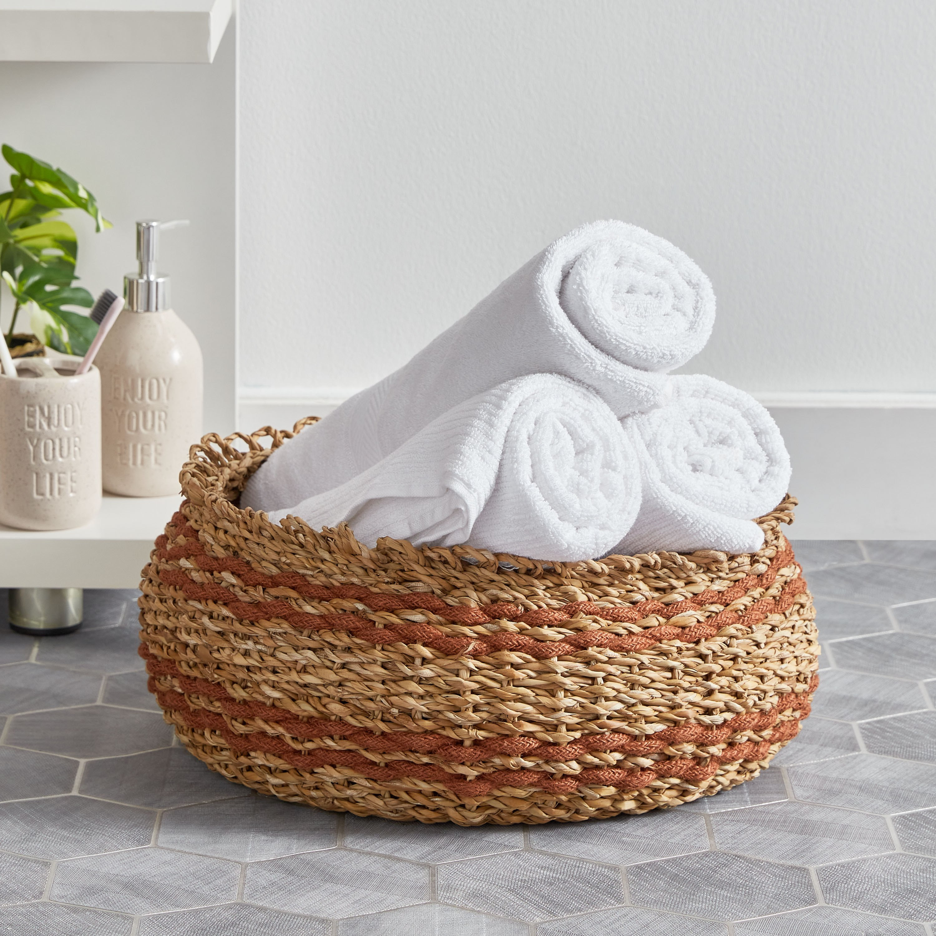 سلة مستديرة متعددة الاستخدامات من ناتشورالوم - 38x18 سم-hbxbedroom-bedroomaccessories-bedroomstorage-image-1