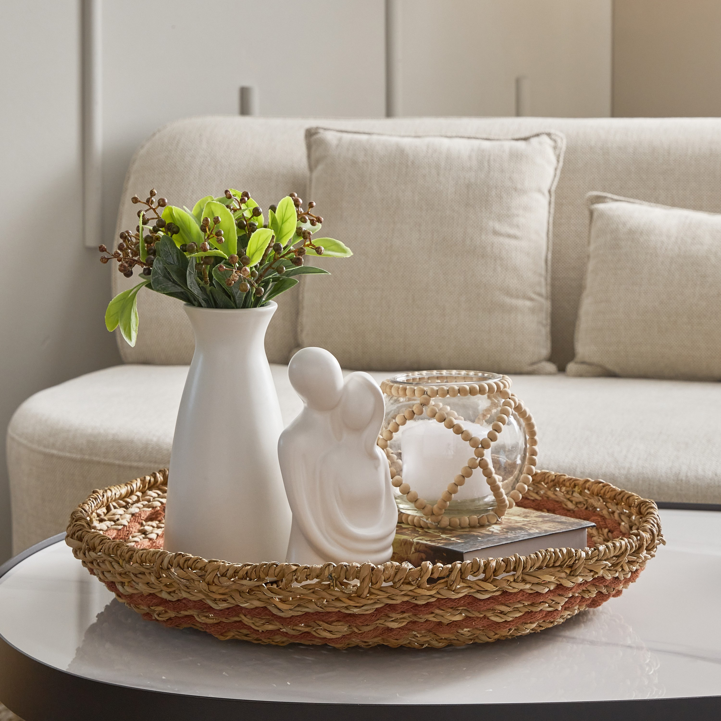 صينية مستديرة بإطار حديد من ناتشورالوم - 50x8 سم-hbxhomeware-hbxkitchen-image-1