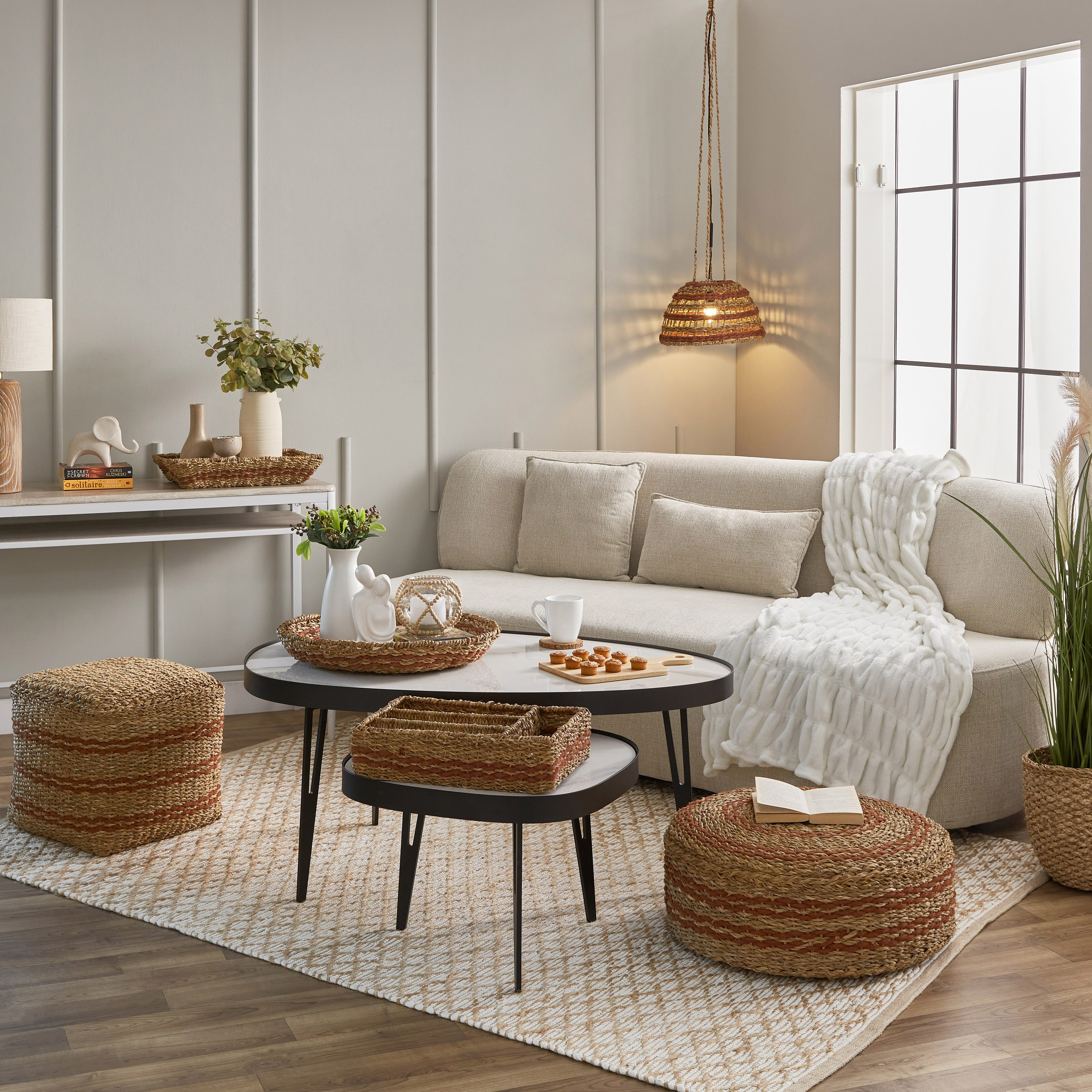 Naturaloom Rattan Hanging Lamp with Metal Holder - 35x35x110 cm-PROMO_HB_AE_B2G2_011025-image-6