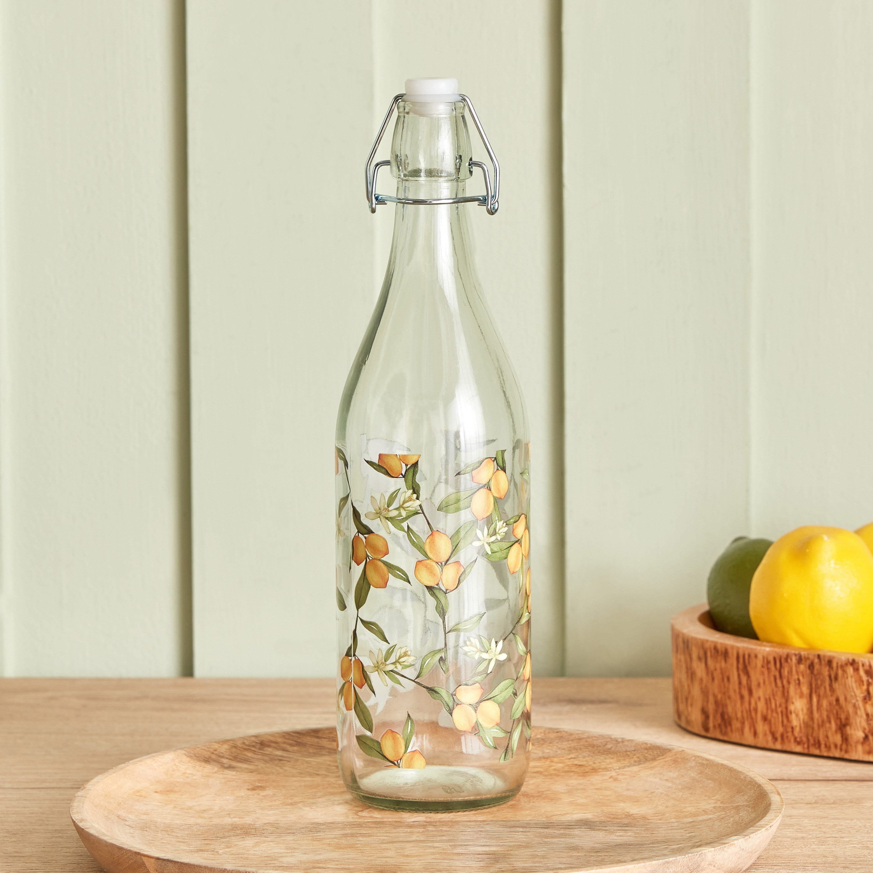 Harmony Glass Bottle with Lid - 1 L-hbxhomeware-hbxkitchen-image-1
