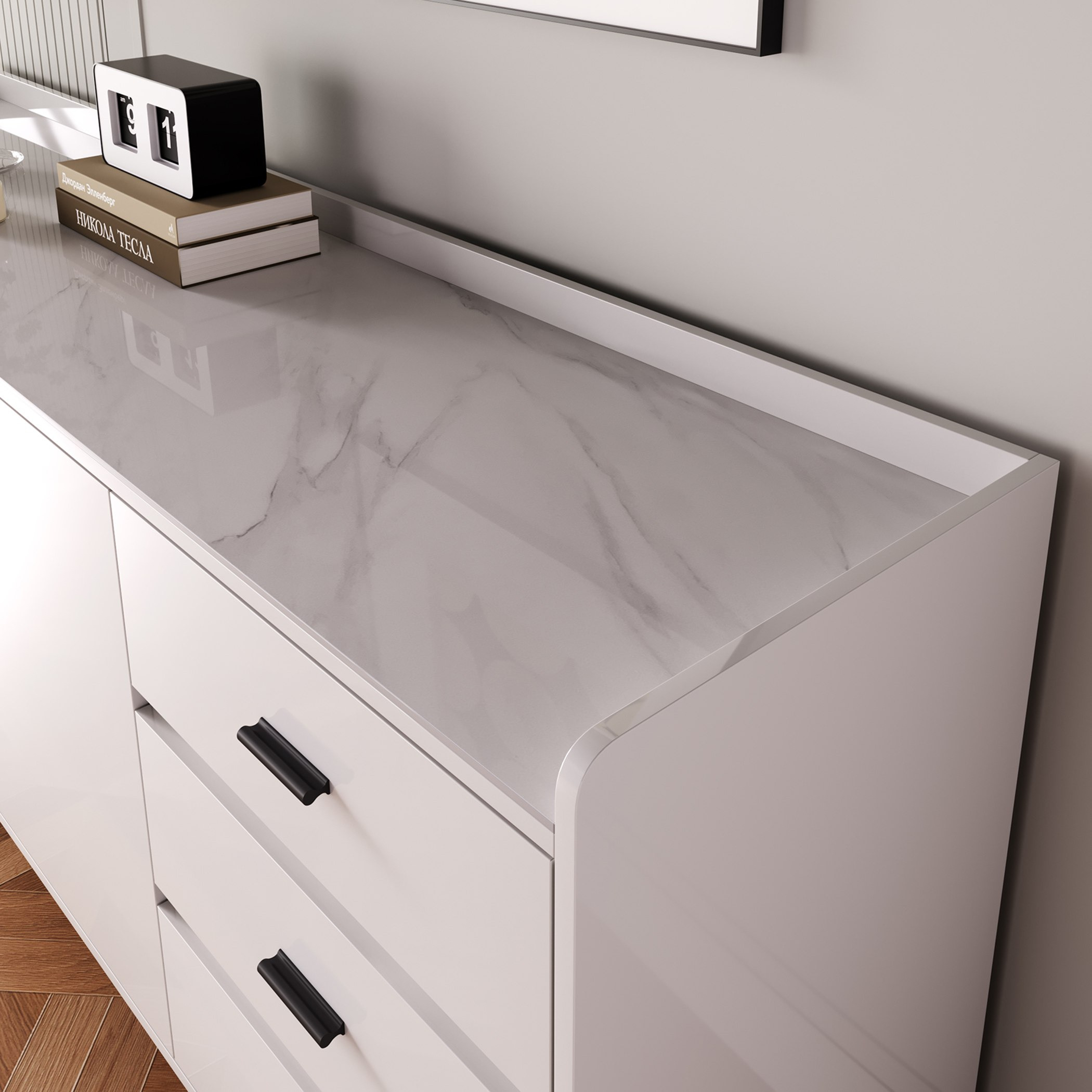 Marwell 2 Metre 3-Door Sintered Stone Top Large Sideboard with 3 Drawers-hbxfurniture-diningroom-buffetsandsideboards-image-6