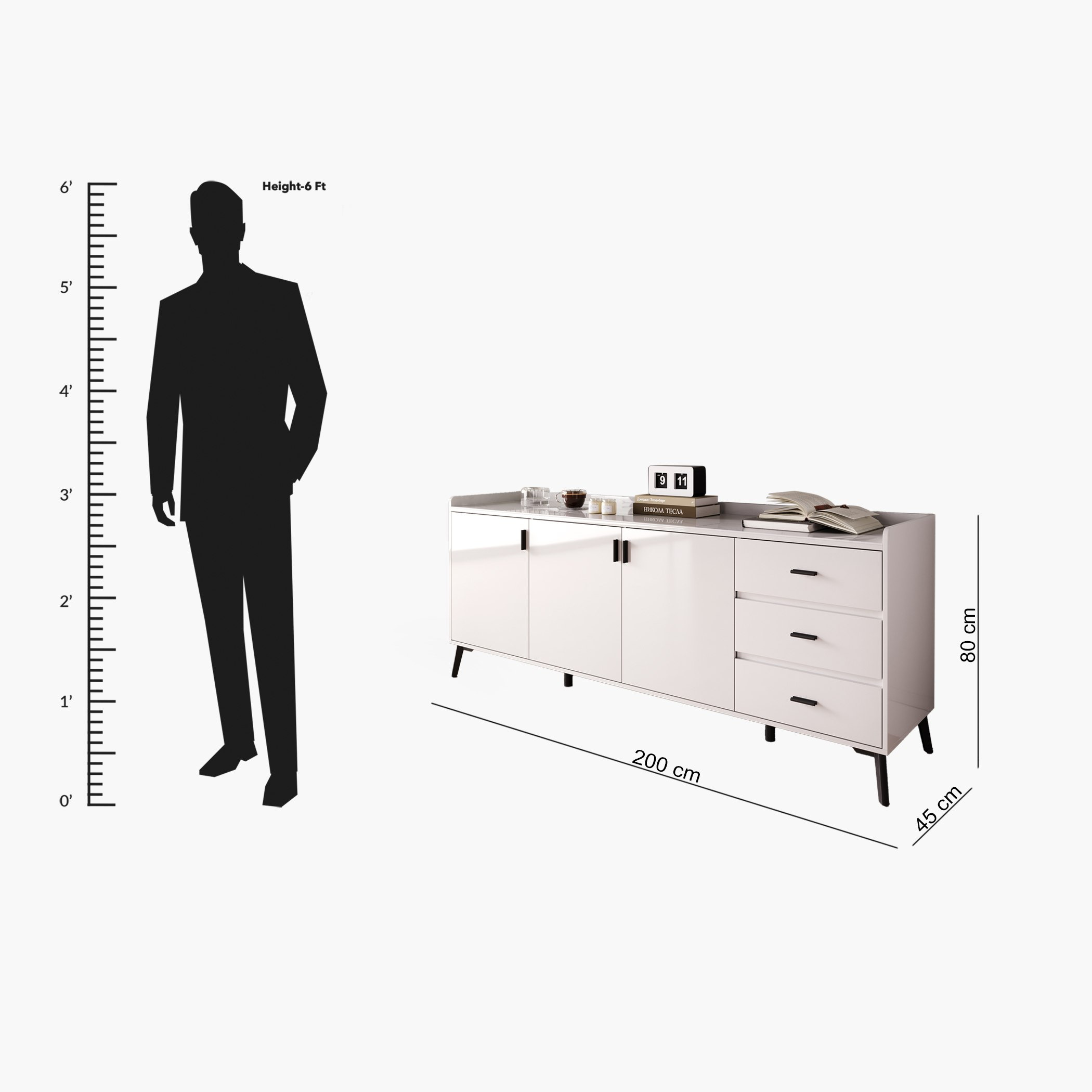 Marwell 2 Metre 3-Door Sintered Stone Top Large Sideboard with 3 Drawers-hbxfurniture-diningroom-buffetsandsideboards-image-7